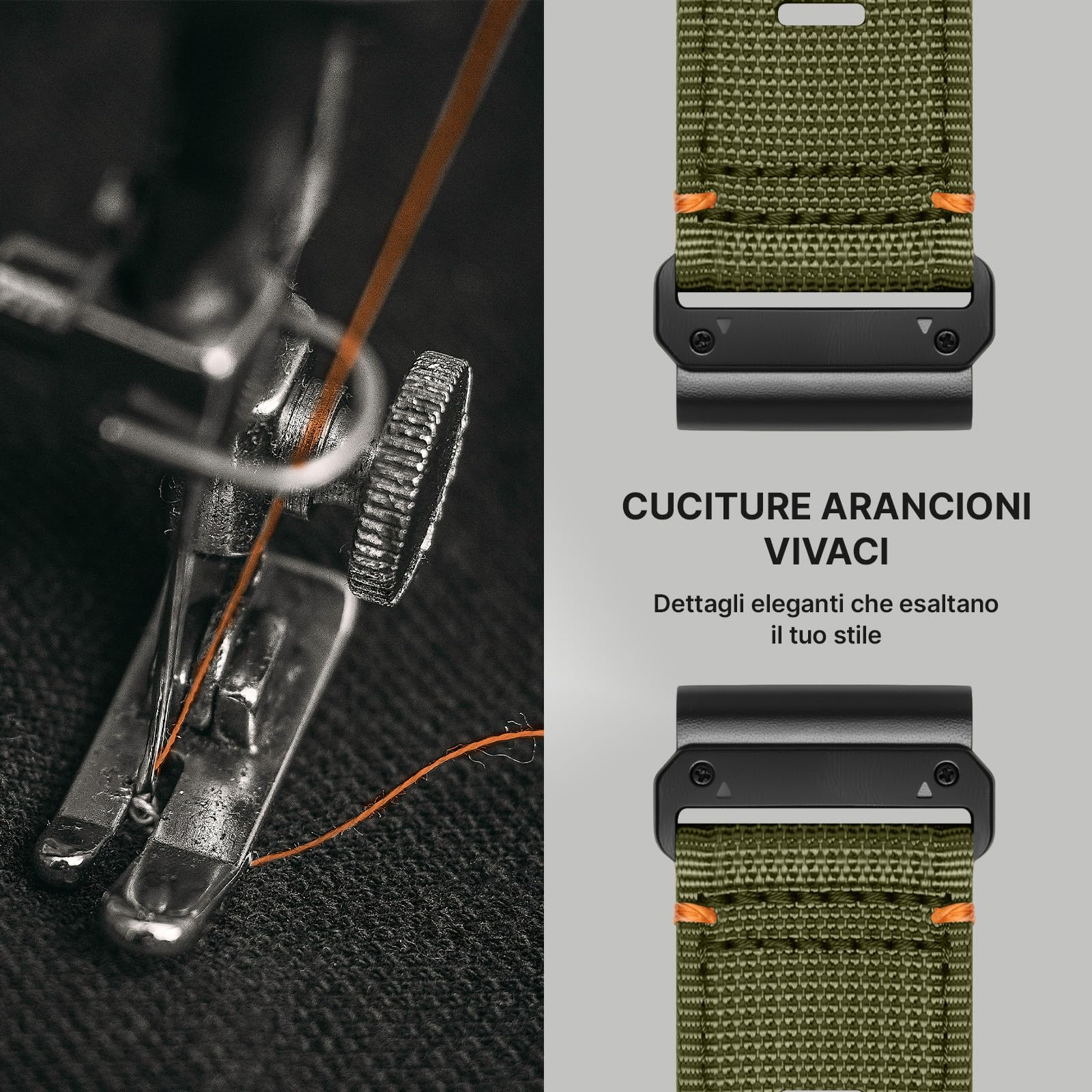 Bandletic 22mm 26mm QuickFit Cinturino Compatibile con Garmin Fenix 8 47mm/51mm, per Fenix 7/6/5/3, Cinturino in Nylon per Epix/Forerunner/Instinct/Enduro/Tactix/Descent/Quatix/Tactical/Tide/Solar - 5