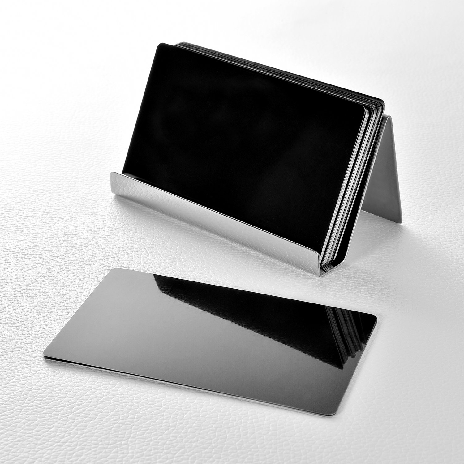 Maxdot 2 Pack Stainless Steel Business Cards Holders 
