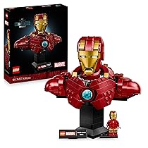 LEGO | Marvel Busto di Iron Man MK4 – Set di Costruzioni per Adulti Fai da Te con Minifigure di Tony Stark, Cannoni a Spalla e Testa Rotante – Regalo da Collezione per i Fan degli Avengers – 76327