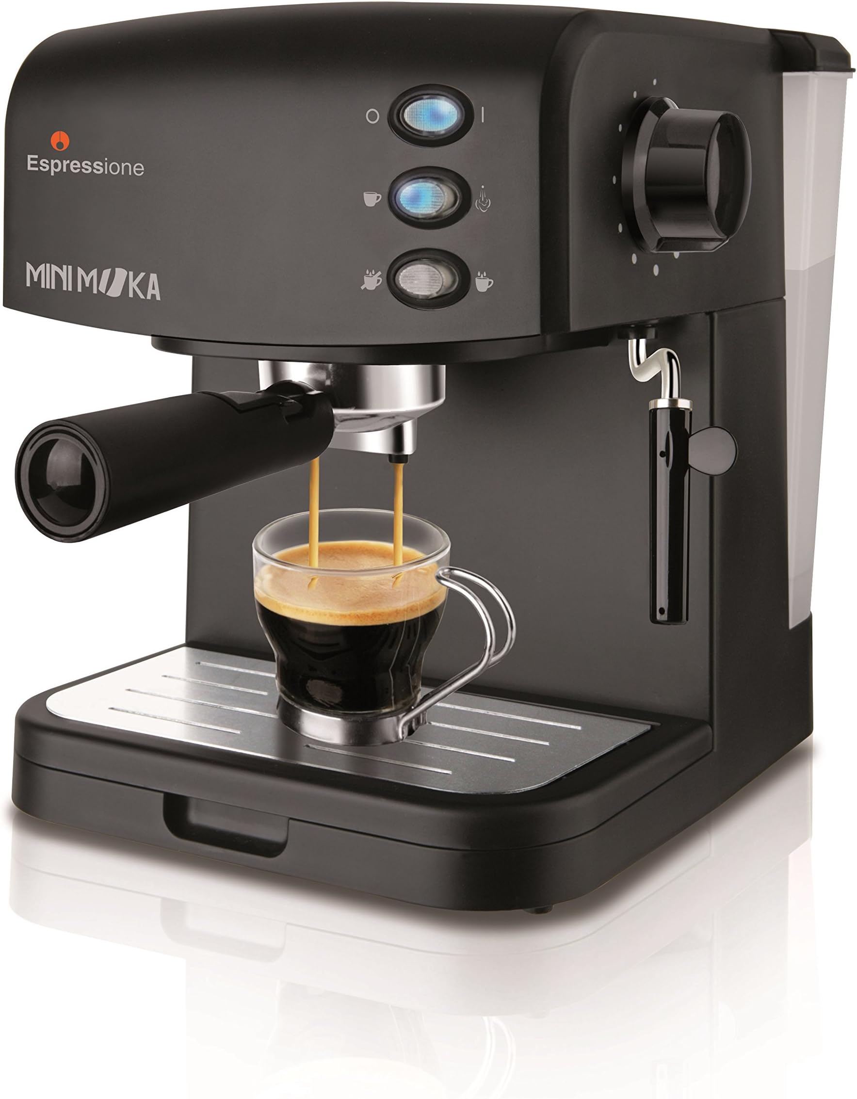 Espressione CM-1695 Minimoka Espresso Machine, 1.5 L, Black