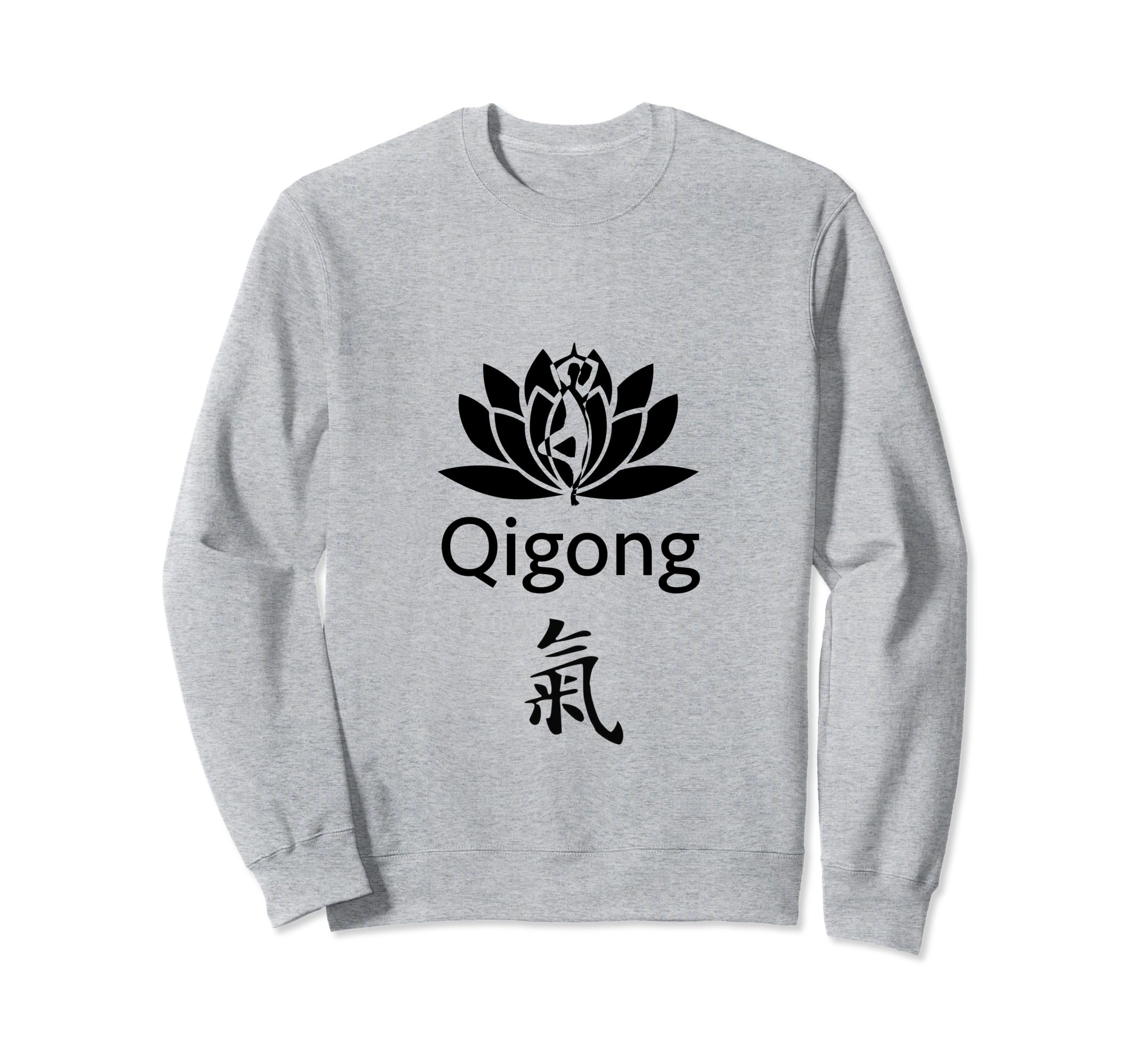 Qi Gong (Chi Kung) Calligraphy Qigong Instructors Sweatshirt, Grey