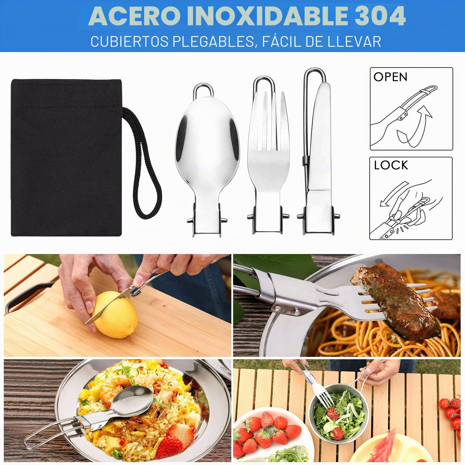 Juego de Ollas de Camping de 14 Piezas, Kit de Utensilios de Cocina para Acampar, Juego de Cocina para Acampar, Vajilla para Cocinar al Aire Libre, para Cocina al Aire Libre, Senderismo, Camping