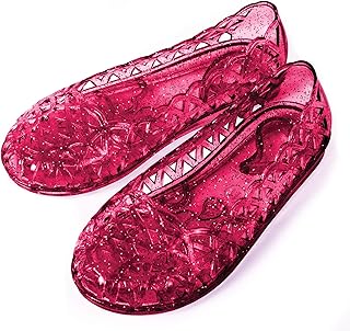 Del Sol Color-Changing Jelly Shoes - Princess Slipper - Changes Color from Clear to Pink in The Sun - Sturdy and Stylish, Made from USA Certified PVC - Kids 8