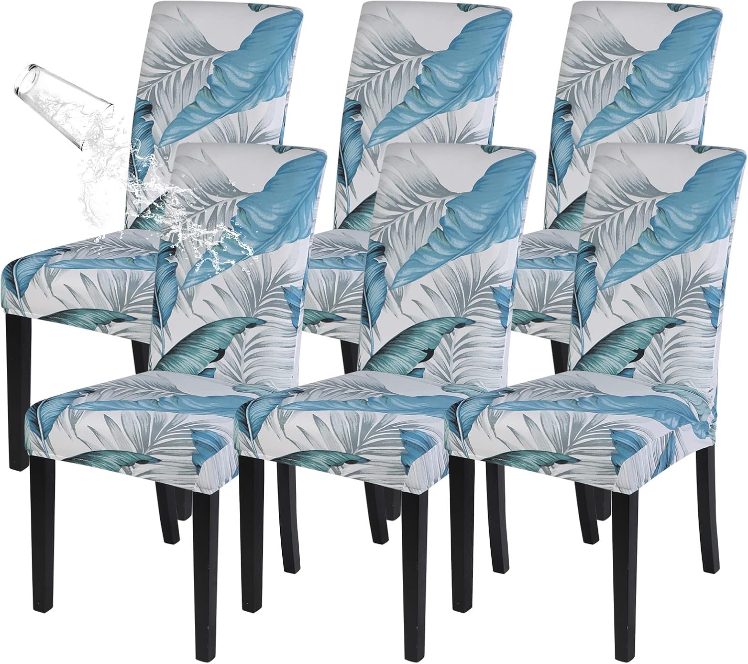 SearchI Waterproof Dining Room Chair Covers Set of 6