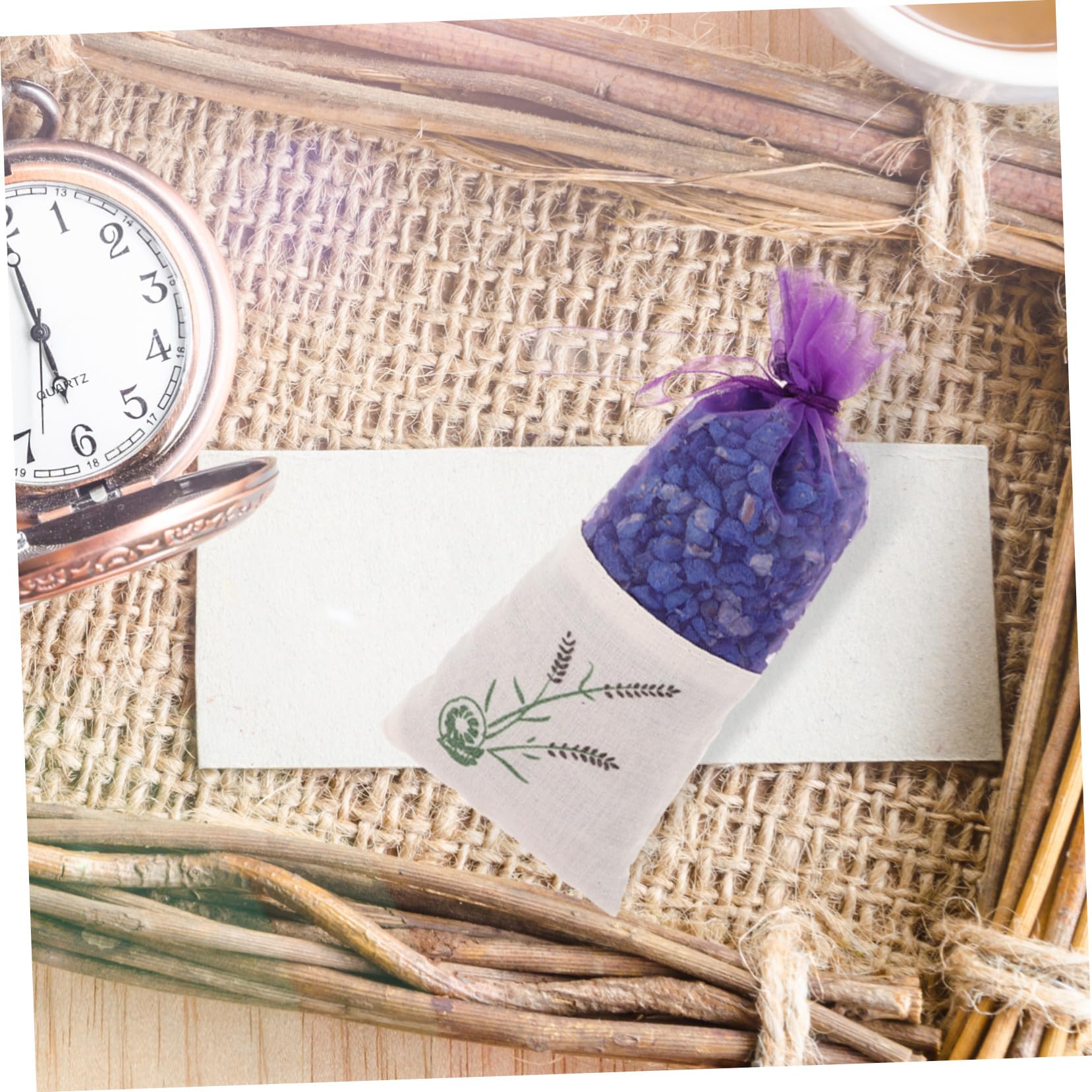 VICASKY 6 Stück Natürliche Aromatherapie Duftsäckchen Lavendel Baumwolle Duftbeutel für Schrank Auto Geruchsbeseitigung Langanhaltend