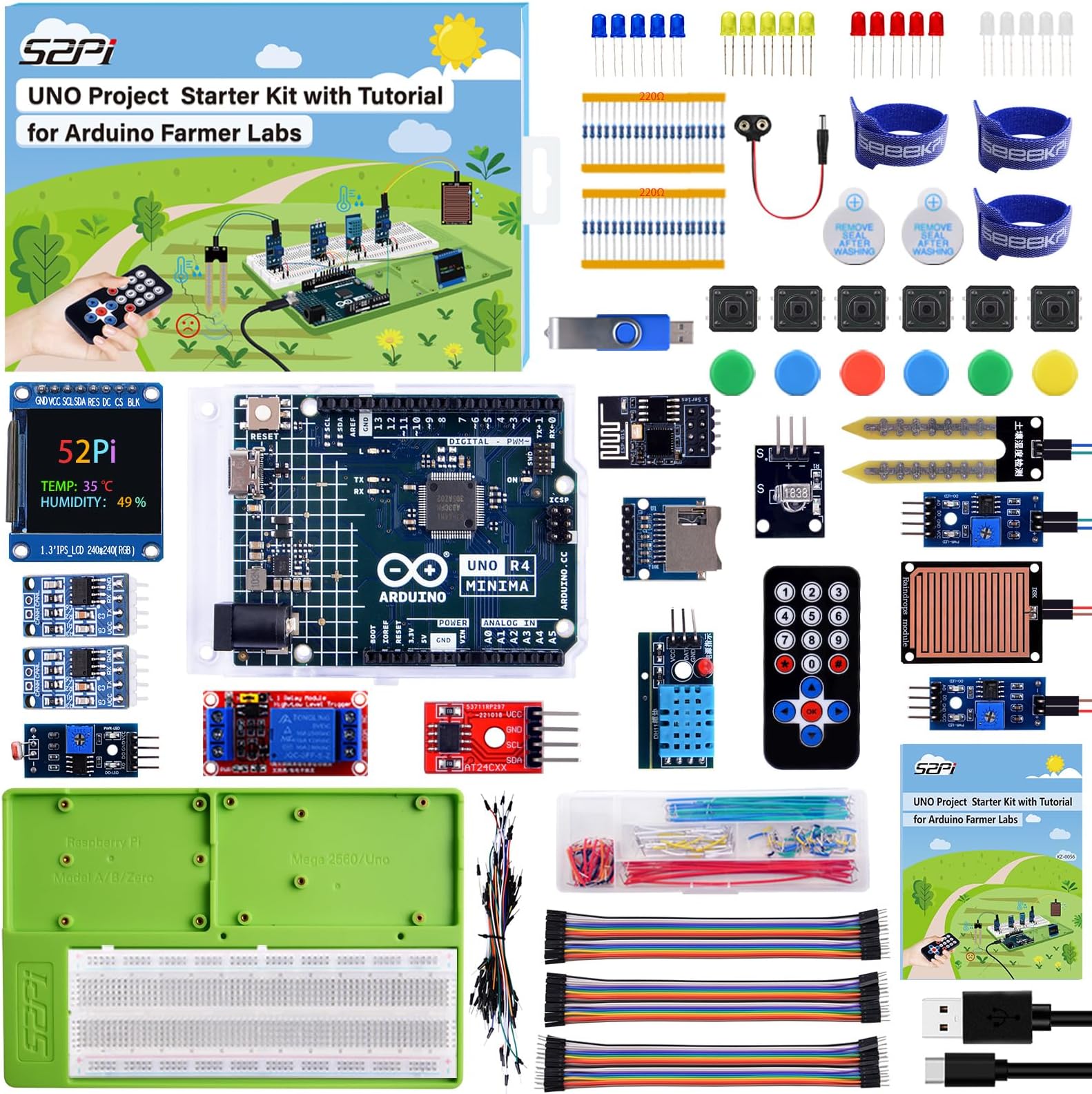 SunFounder Ultimate Sensor Kit con Arduino Uno R4 Minima originale ...
