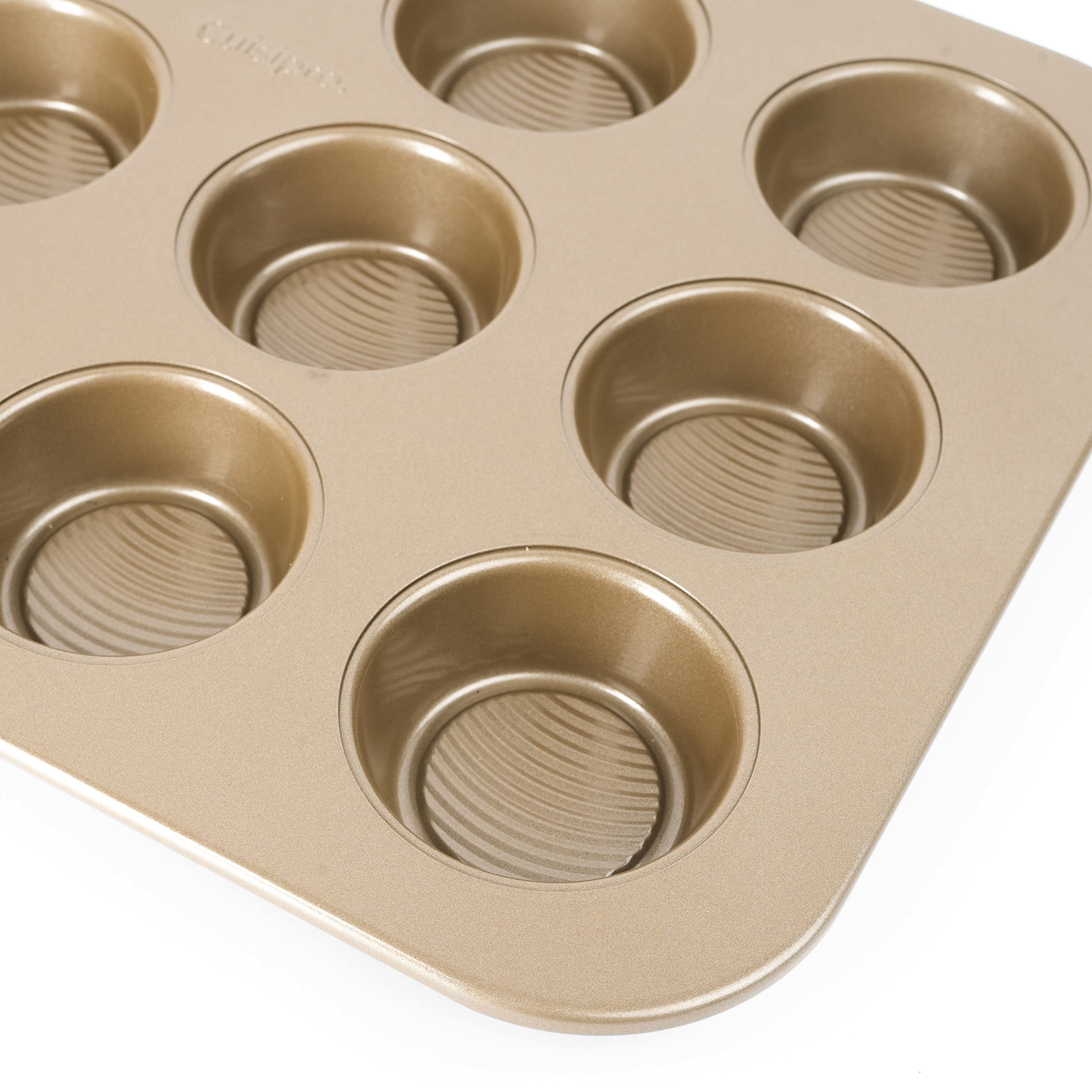 Cuisipro Bandeja de muffin de acero de 12 tazas