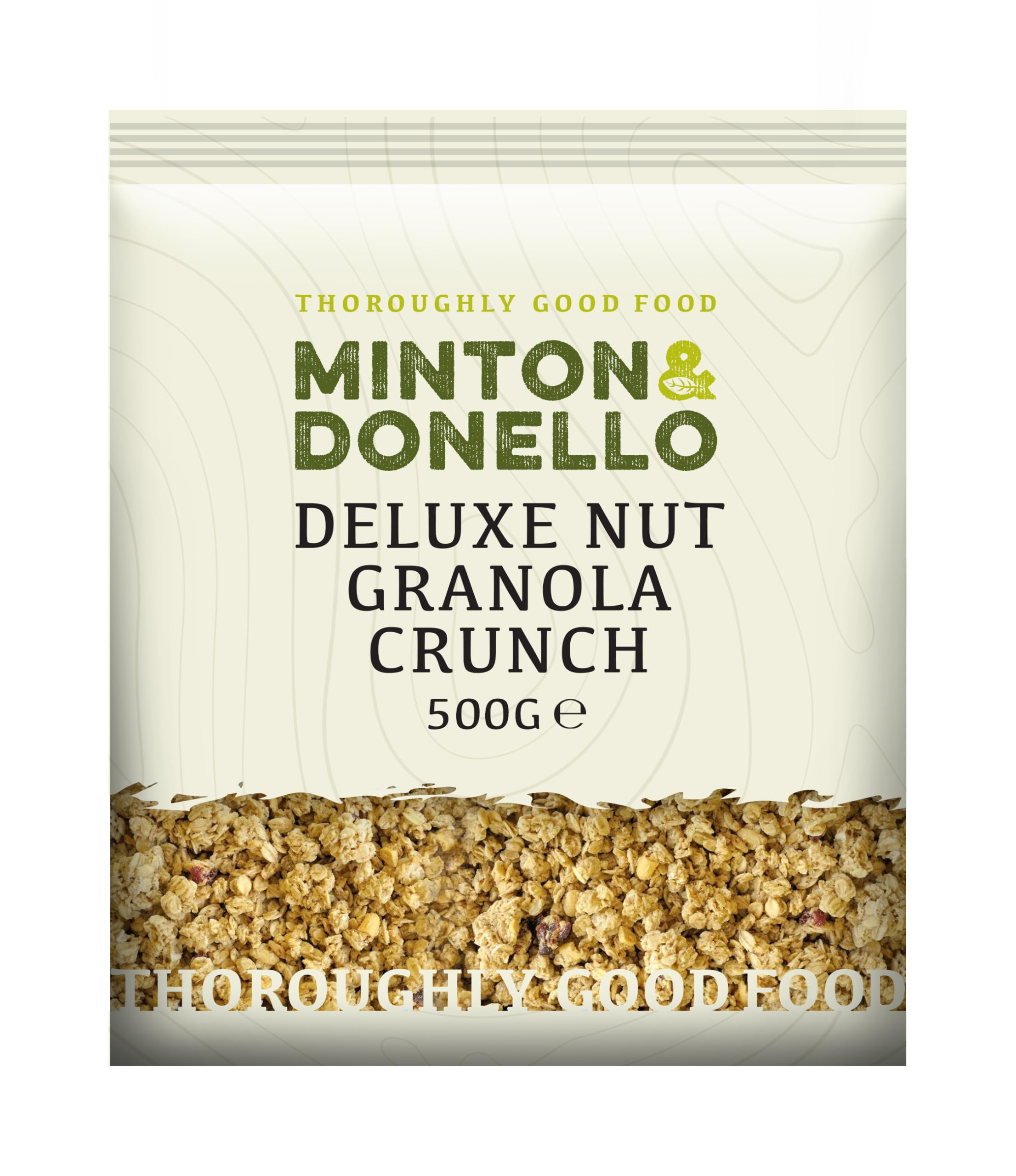 Minton & Donello - Deluxe Nut Granola Crunch, 500g - with Oat and Barley Coconut Clusters, Cashews, Brazils, Almonds