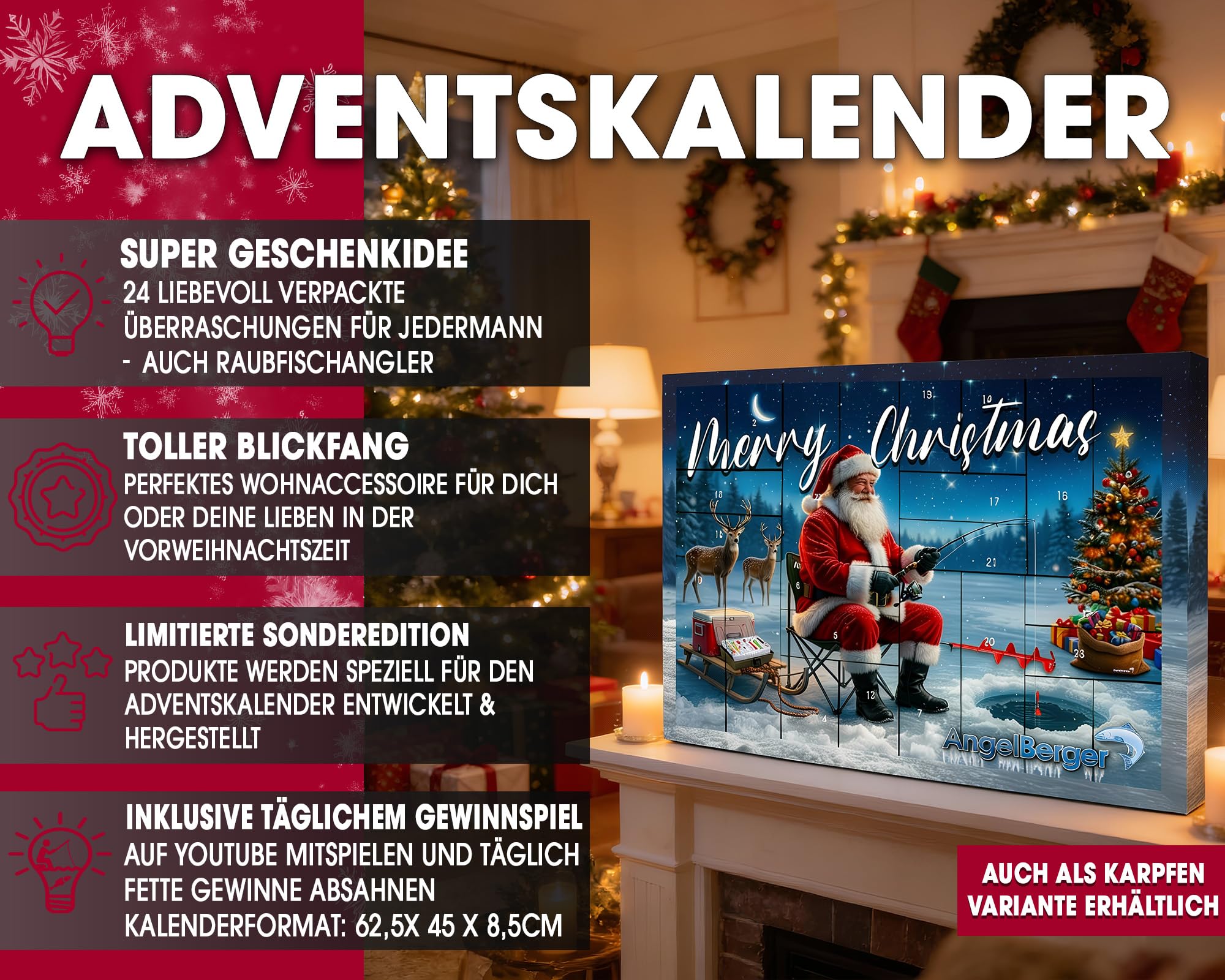 Angel Berger Adventskalender Weihnachtskalender Angelkalender (Angel Berger Adventskalender Allround)