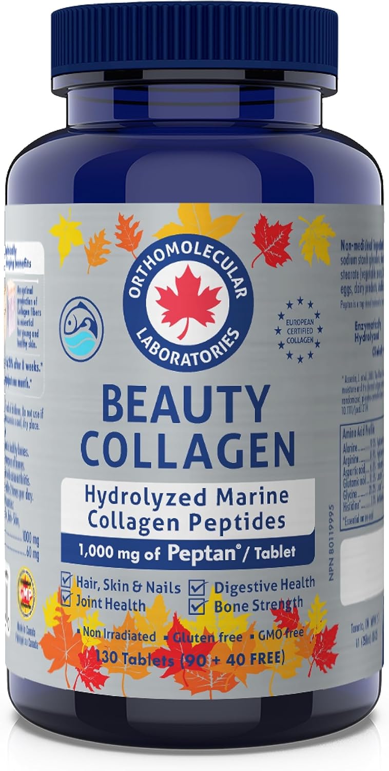 Orthomolecular Laboratories – Beauty Collagen Hydrolyzed Marine Collagen Peptides 1000mg, 130 Tablets 32-Day Supply – Vitamins for Bone Strength, Digestive Health, Joint Health, Hair, Skin and Nails Orthomolecular Laboratories – Beauty Collagen Hydrolyzed Marine Collagen Peptides 1000mg, 130 Tablets 32-Day Supply – Vitamins for Bone Strength, Digestive Health, Joint Health, Hair, Skin and Nails