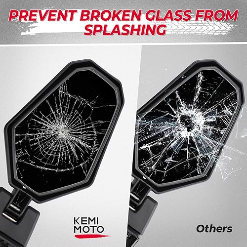 Miniatura 2 de KEMIMOTO Espejo lateral compatible con Can Am Maverick Sport Trail Commander 2018-2025, retrovisor plegable ajustable de repuesto OEM 715003639