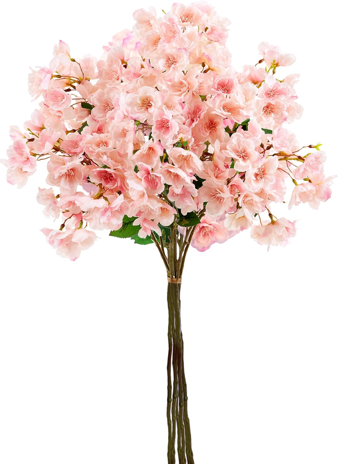 6pcs Pink Cherry Blossom Branches for Long Stems Silk Cherry Blossom Artificial Flowers for Spring Summer Home Wedding Centerpieces Party Decoration