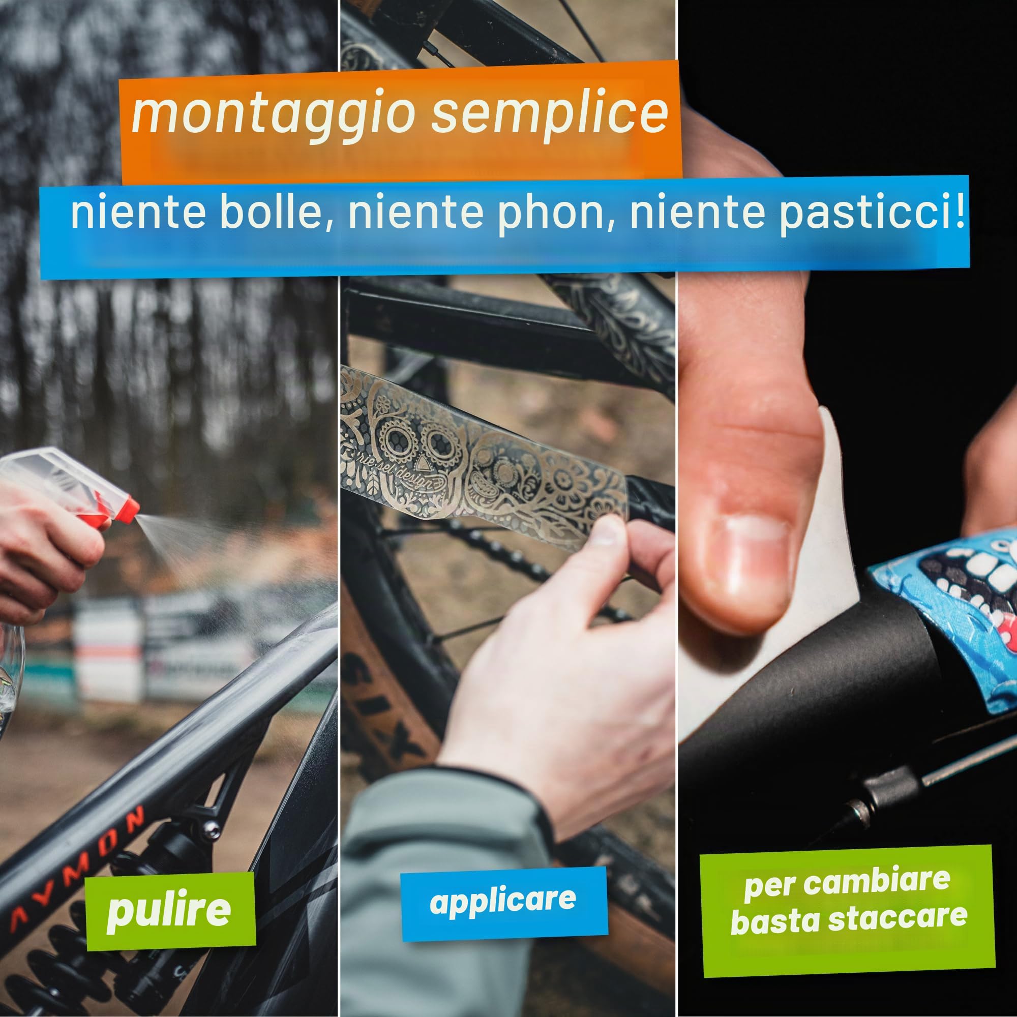 Rie:Sel Design Telaio: Tape 3000 - Kit Protezione Telaio Bici Unisex Adulto
