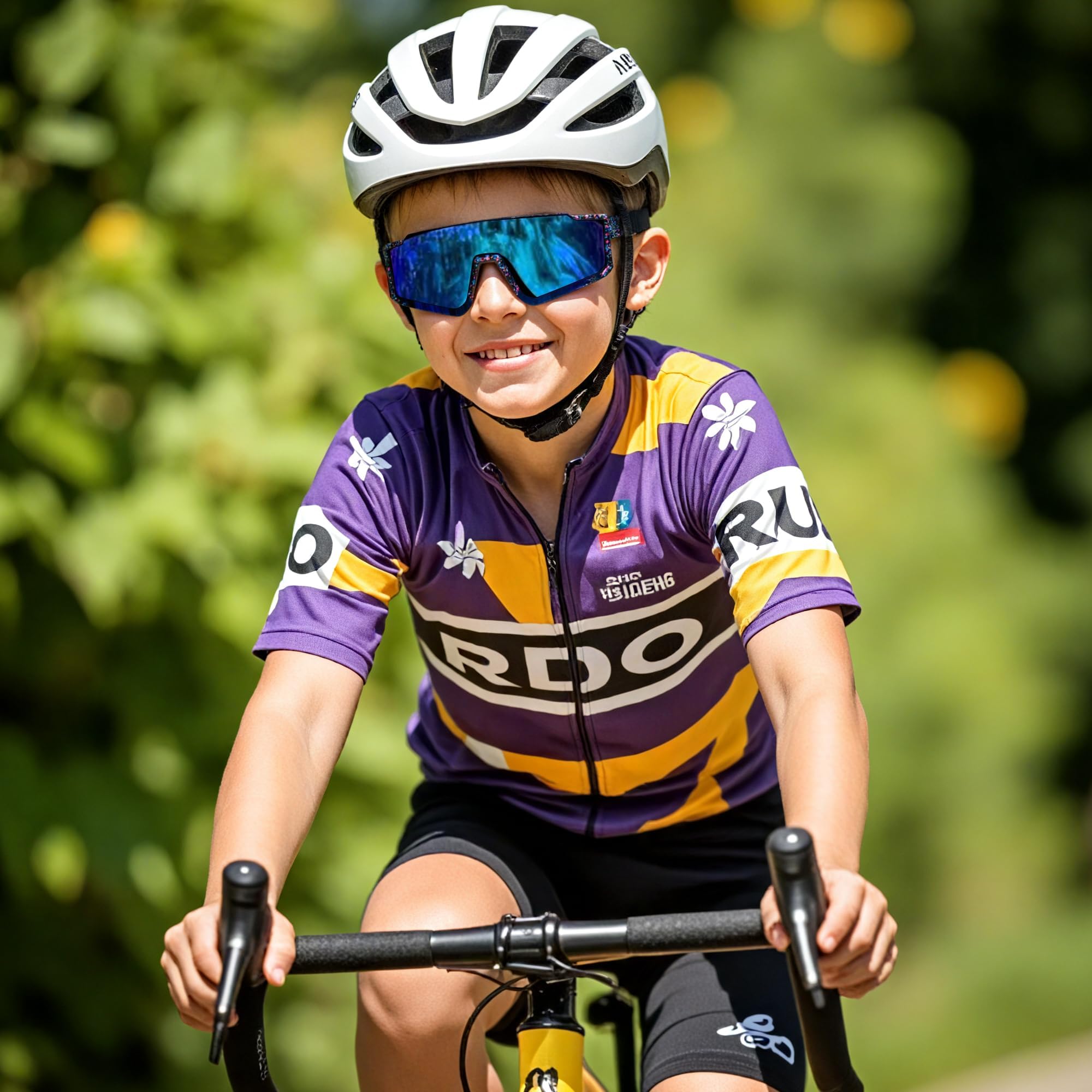 Gafas Ciclismo Niño, Gafas de Sol Infantiles, Gafas de Bicicleta para Niños, Protección UV 400 para Niños y Niñas para Deportes Al Aire Libre, Ciclismo, Tenis, Running
