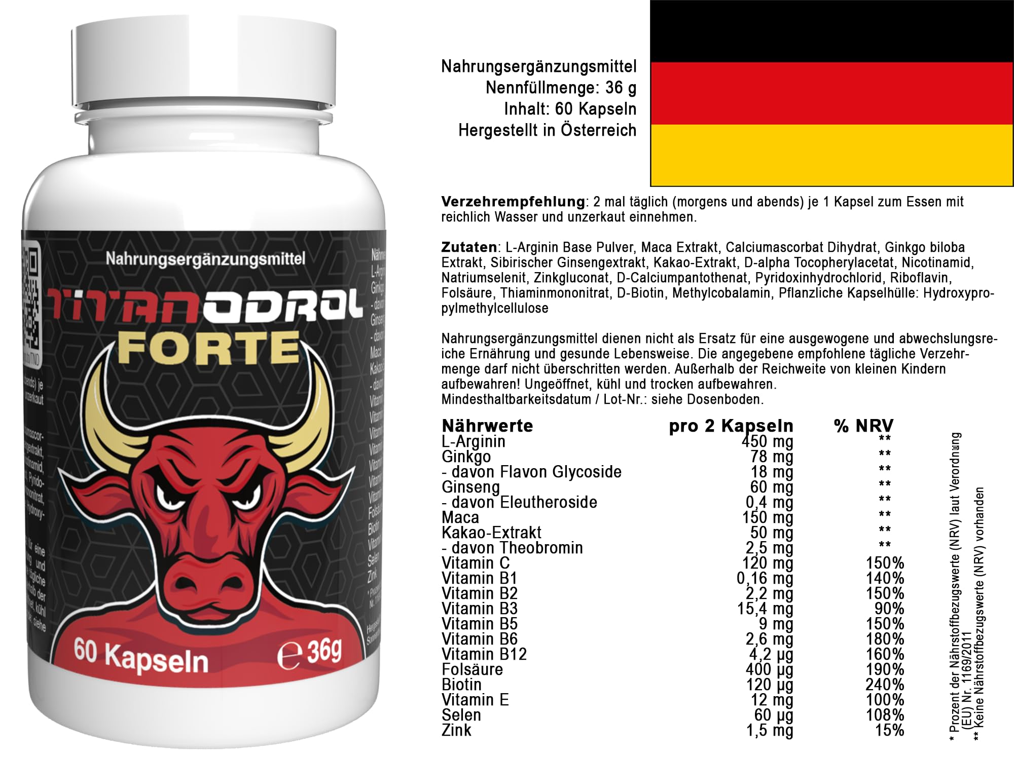 300 capsule, (5 x 60 capsule), confezione da 5 pezzi