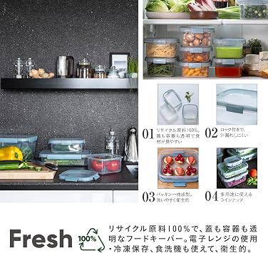 CURVER Smart Fresh CV-081 Rectangular Storage Container, 6.8 fl oz 200 ml