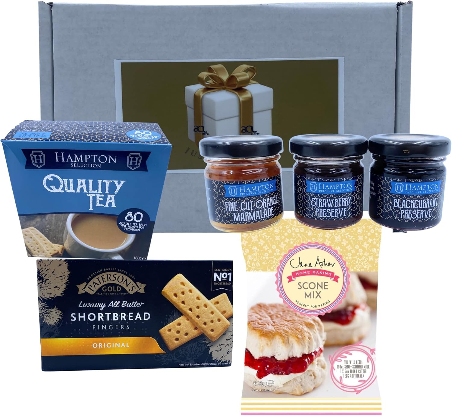 Tea Gift Set and Biscuits Gift Set Time for Tea Hamper in a Gift Box