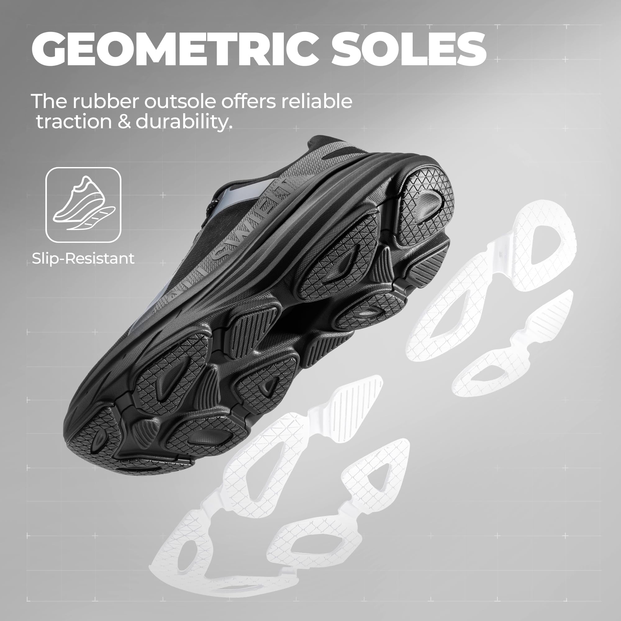 ALLSWIFIT Scarpe da passeggio da uomo con cuscino leggero da corsa e tennis, antiscivolo, comode, jogging, allenamento, palestra, atletica, traspirante, ActiveAiry, scarpe da ginnastica alla moda