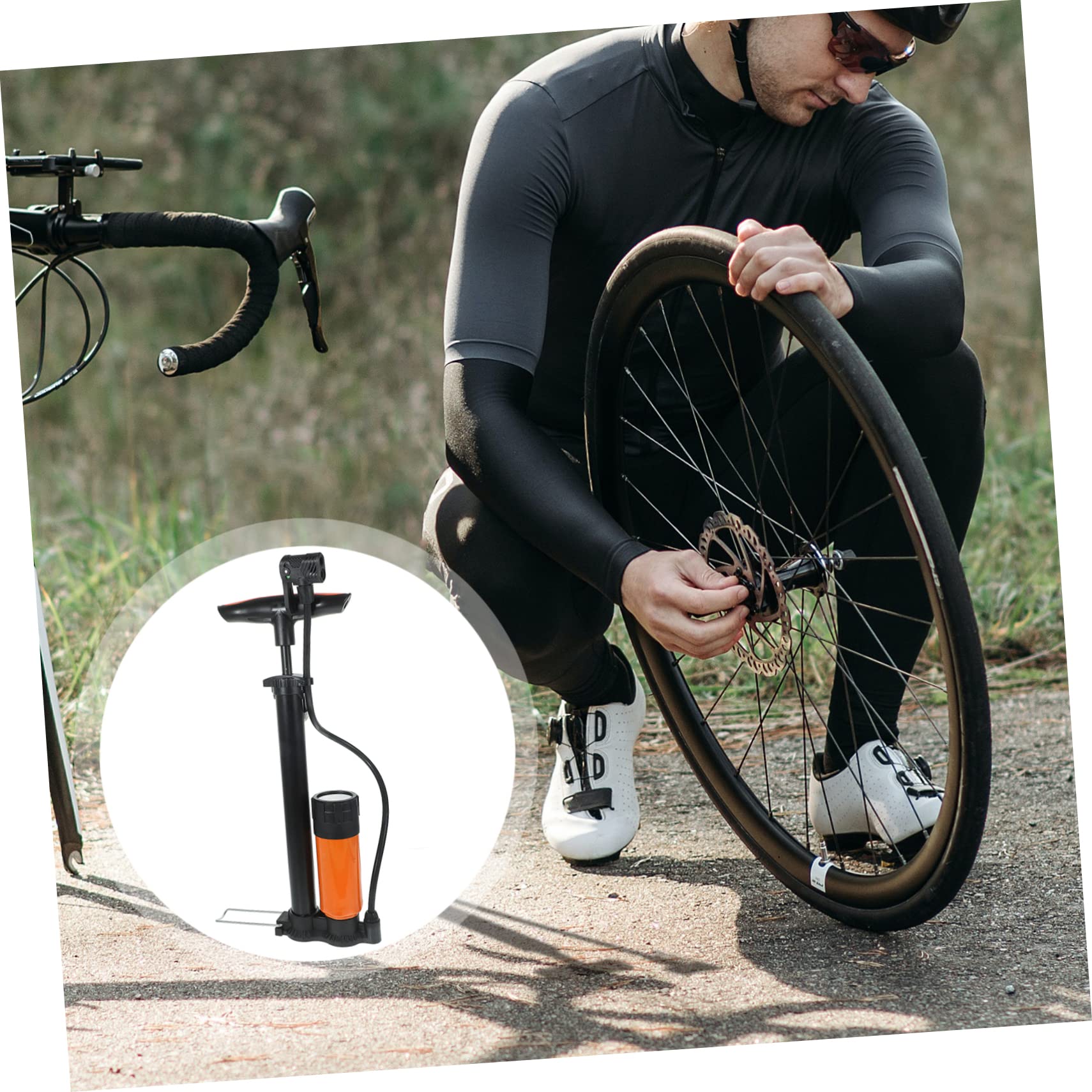 UKCOCO Bomba De Aire Portátil para Bicicleta De Alta Presión Inflador De Neumáticos Doméstico para Ciclismo Accesorio De Inflado De Aire para Bicicleta y Moto