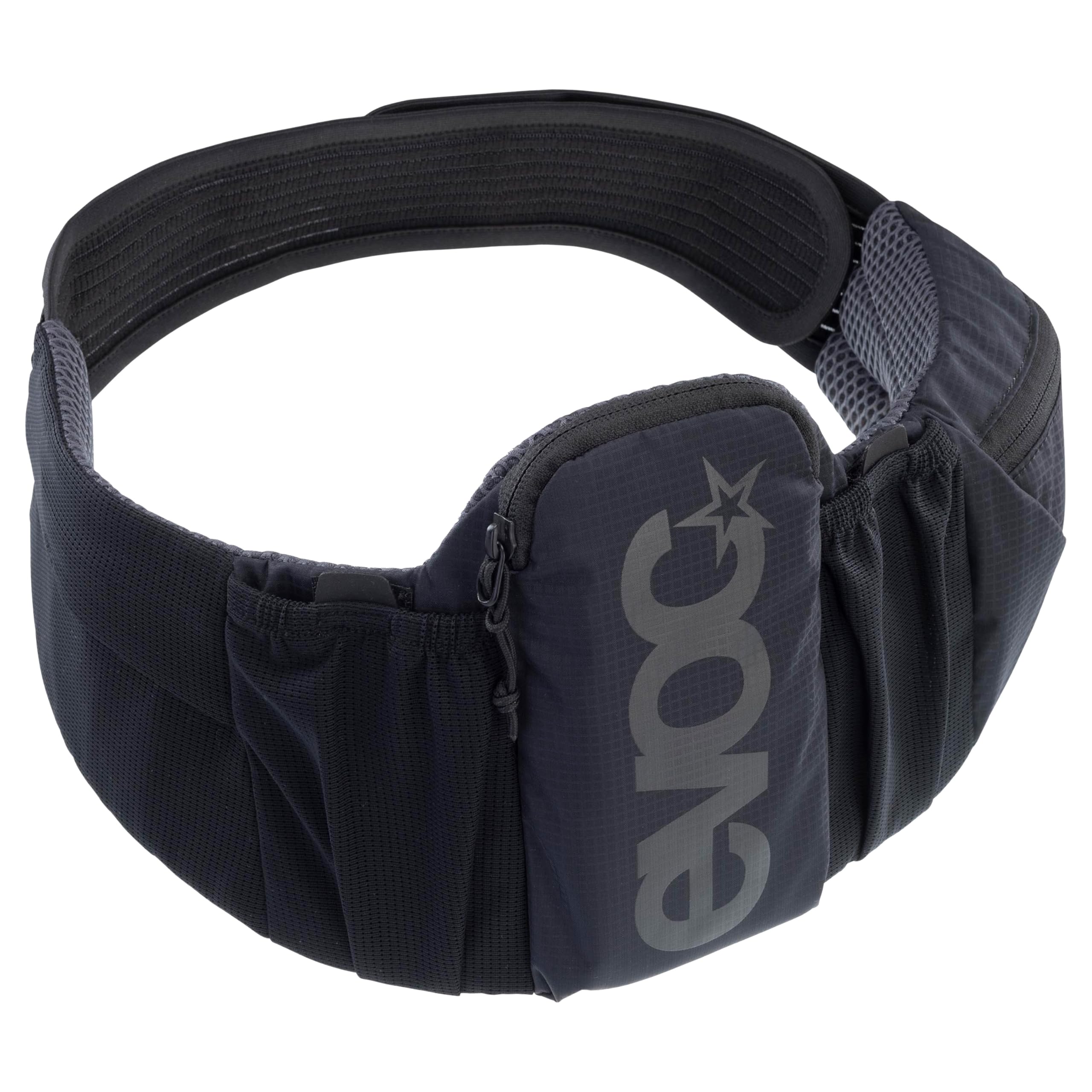 EVOC Trail Belt Sac Banane, Sac Banane (pour Smartphones jusqu'à 6,​4 Pouces, Design Ergonomique, AIR Tune System, Ceinture Flexible AIRO Flex), Noir