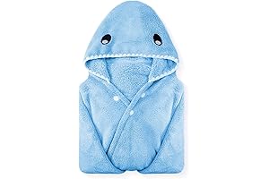 ROMASA Baby Shark Hooded Bathrobe
