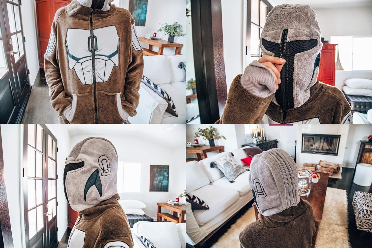 Star Wars: The Mandalorian, Bounty Hunter Din Djarin Unisex Onesie For Adults - Image 5