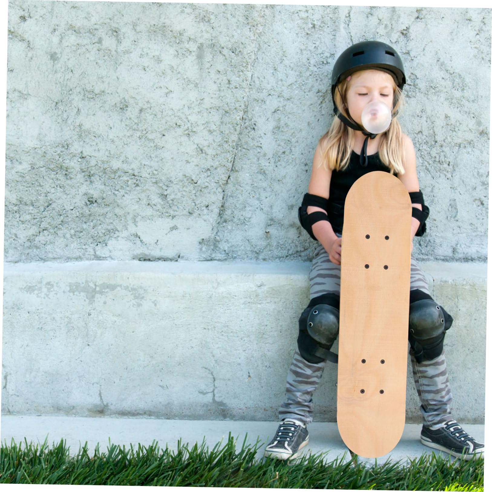 Planche de Skateboard Vierge à Peindre pour Garçon et Filles, Célébration | Bois Marron, Design Facile à Colorer, Capacité de Charge, Présent Anniversaire ou Noël pour Garçon et Filles