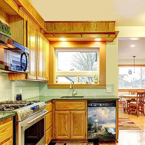 Miniatura 10 de Cubierta para puerta de lavavajillas, adhesivo magnético para lavavajillas, paneles de refrigerador, decoración de gabinete de cocina, calcomanías