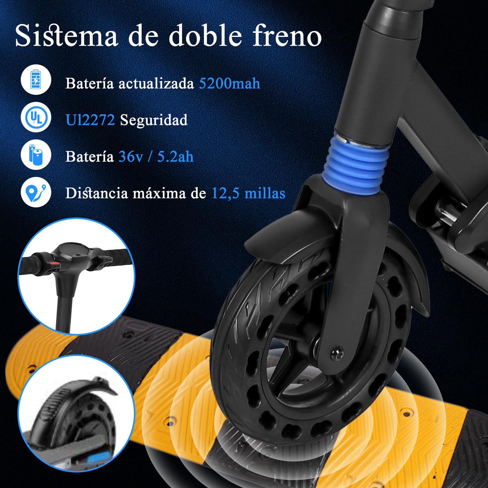 Patinete eléctrico para niños de 8 a 12 años, 8'' Plegable con luz arcoíris, autonomía de 25 km, Pantalla LED, Velocidad y Altura Ajustables, Regalo para niños y Adolescentes