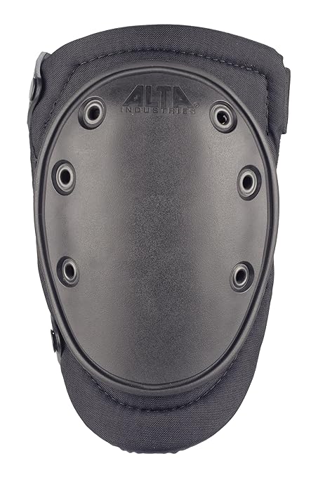 ALTA 50413 AltaFLEX Knee Protector Pad, Black Cordura Nylon Fabric, AltaLOK Fastening, Flexible Cap, Long, Black