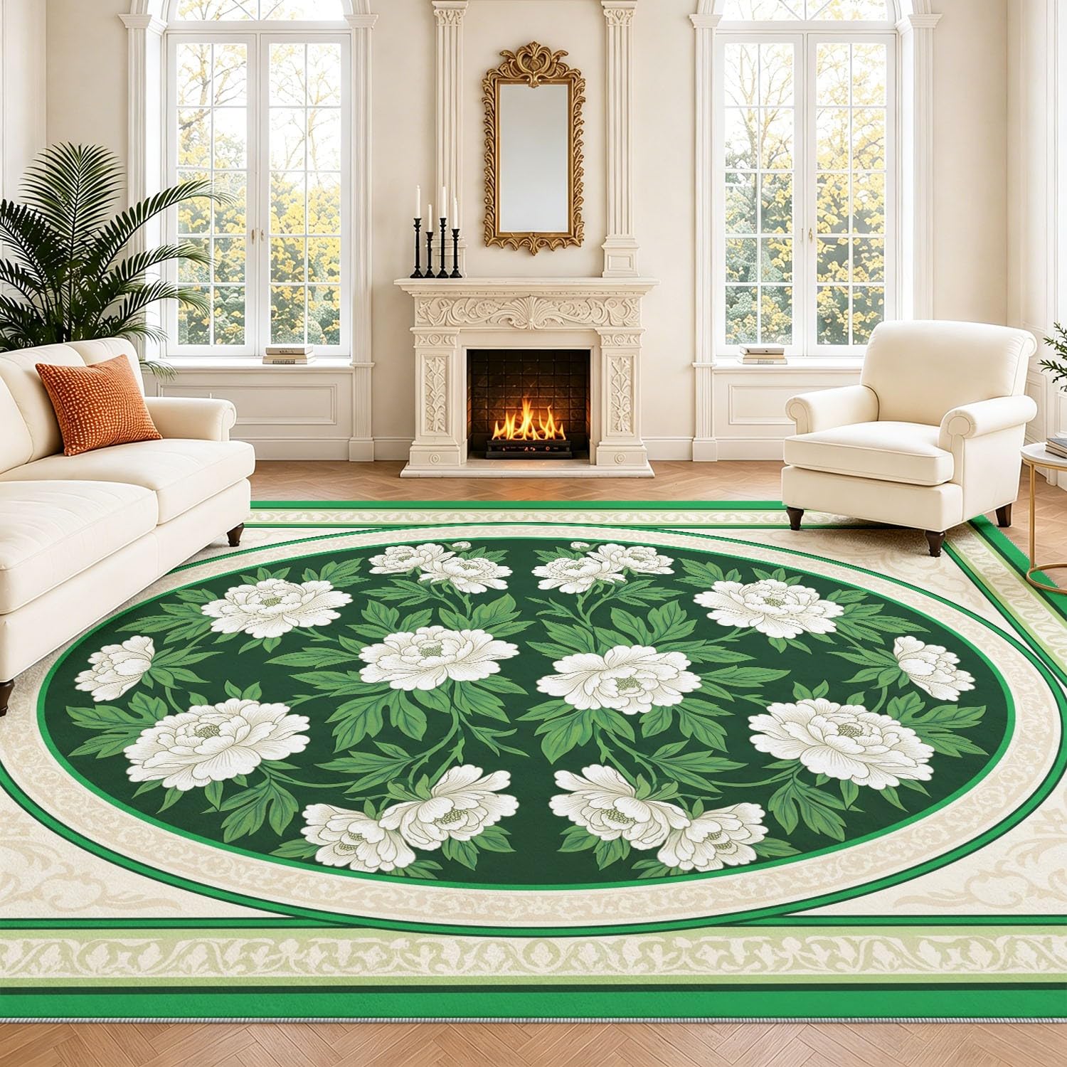 Générique Tapis de Enfant Oriental Élégant Fleurs Plante
