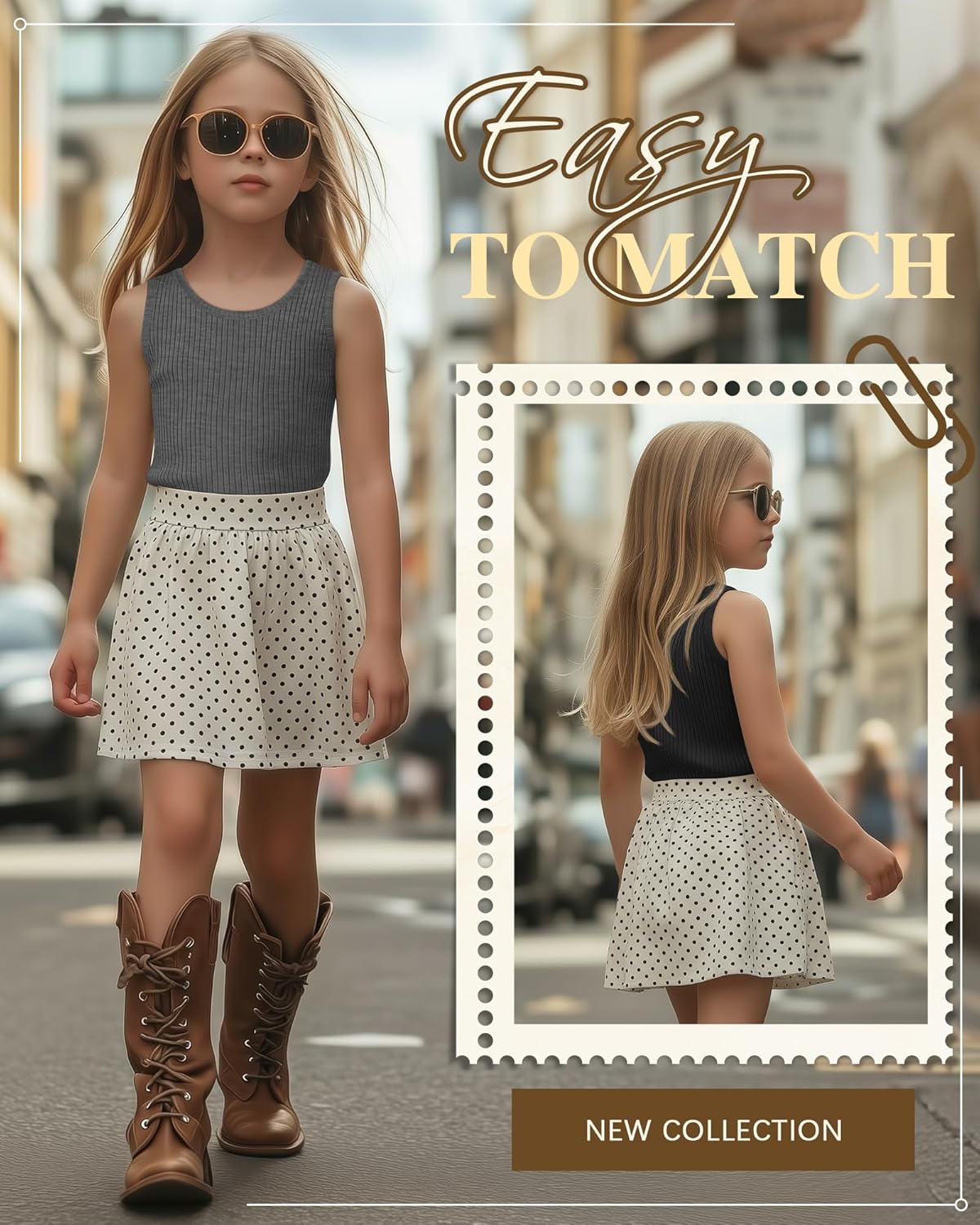 4 Pack Girls Tank Tops Sleeveless Shirts Ribbed Textured Knit Tee Round Neck Basic Kids Undershirts Summer - Image 2