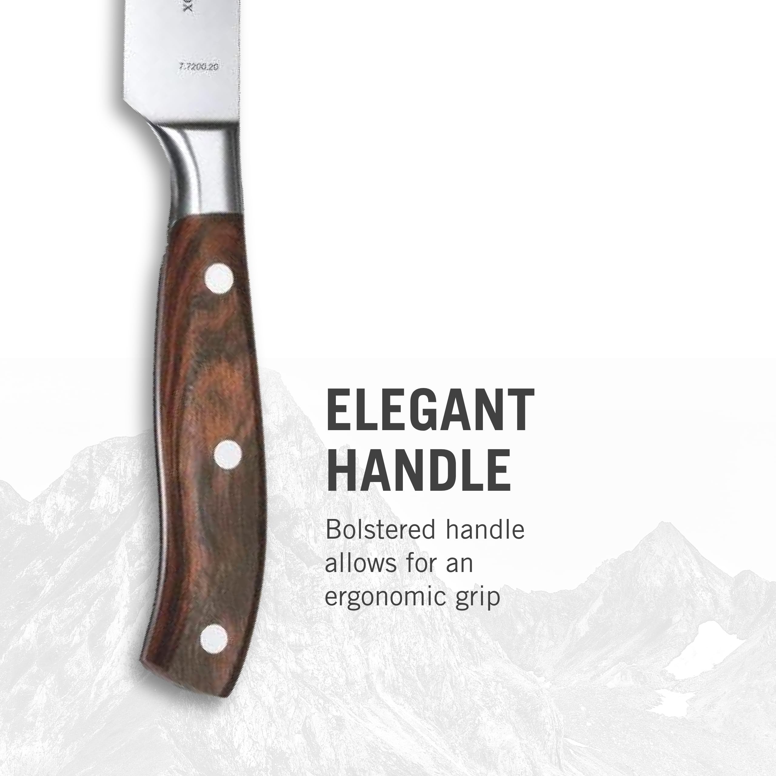Victorinox Grand Maître, Profi Tranchiermesser, Extra Scharfe Klinge, gerader Schliff, 20 cm, Edler Holzgriff, Rostfreier Stahl, braun