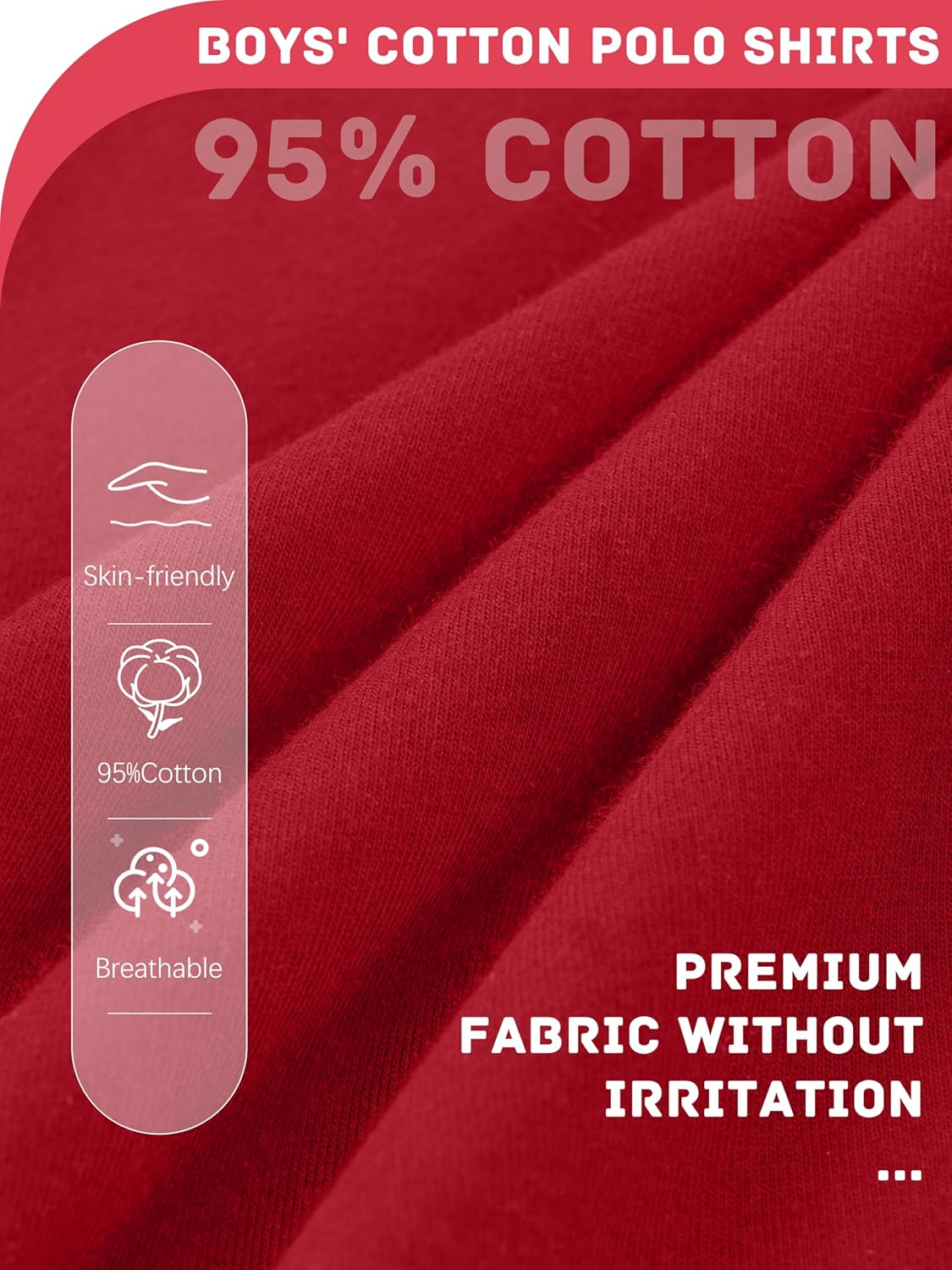 Poroka 4 Pack Boys Polo Shirts Solid School Uniform Cotton Short Sleeve Golf Polo Shirt for Kids Boy - Image 4