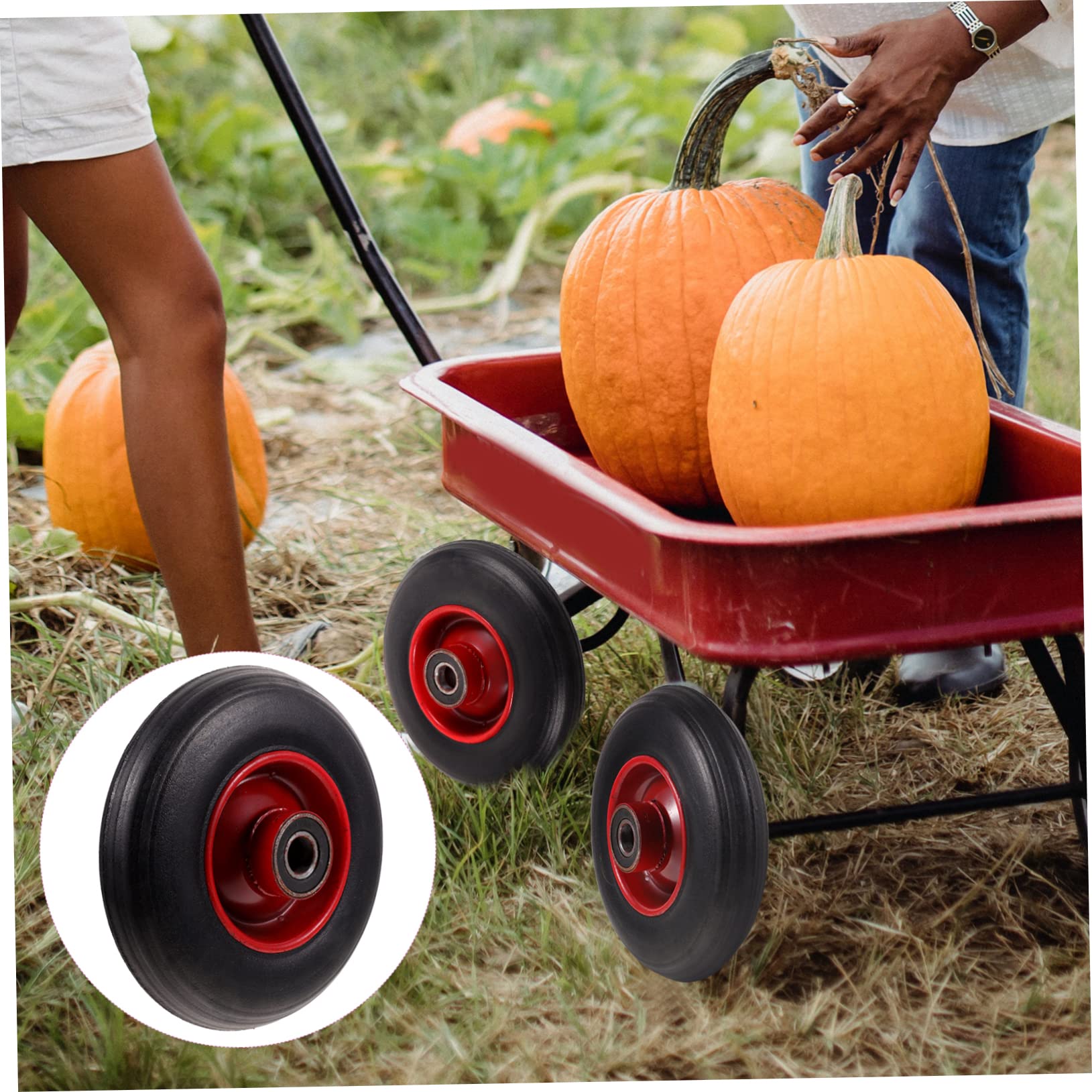 Toddmomy Leiser Gummireifen für Gartenwagen 10 Zoll Ersatzreifen für Kinderkipper Stoßdämpfend und Tragbar Vollgummireifen ohne Aufpumpen