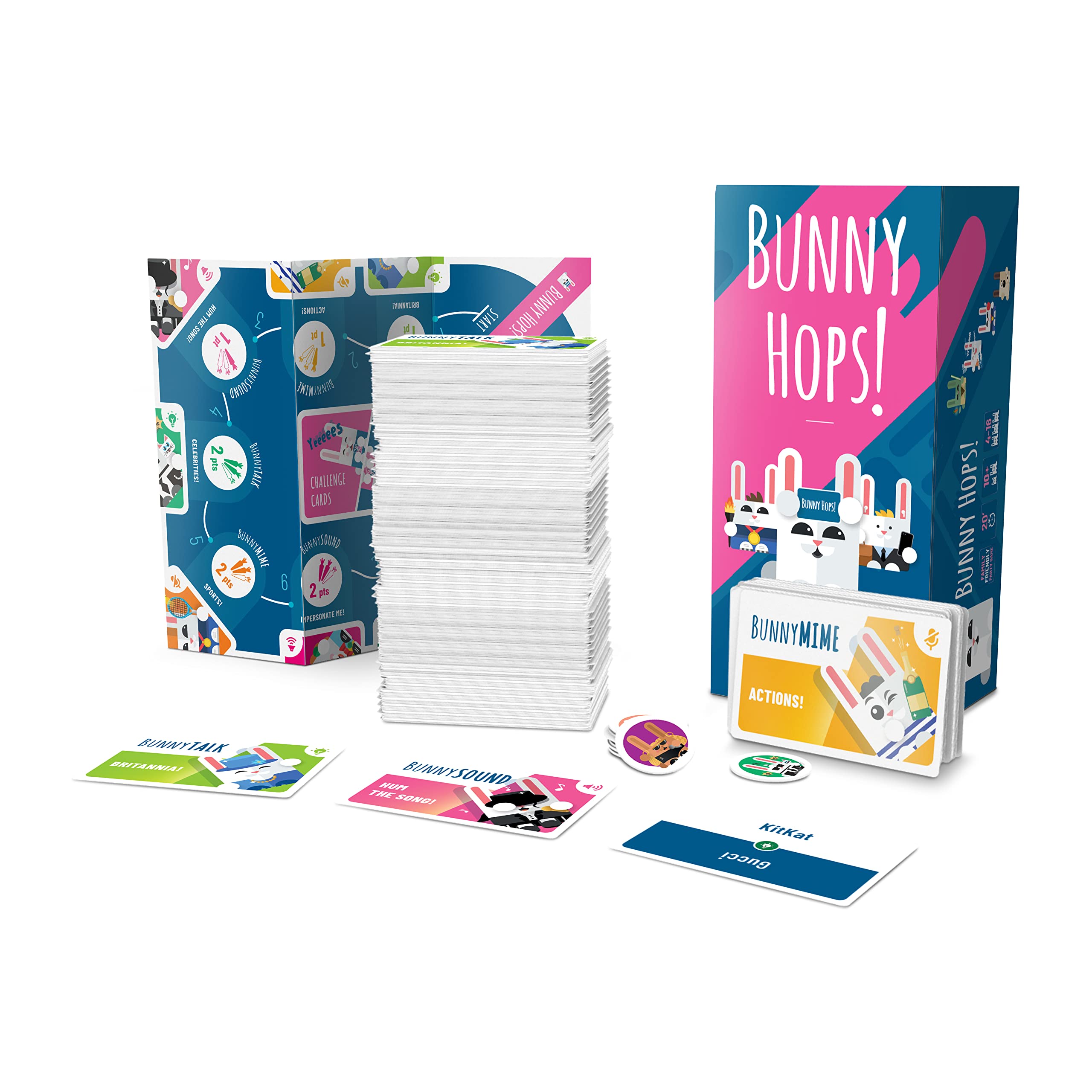 KYHU | Bunny Hops! | Le Jeu de société Parfait | À partir de 10 Ans | 4 à 16 Joueurs | Temps de Jeu de 20 Minutes