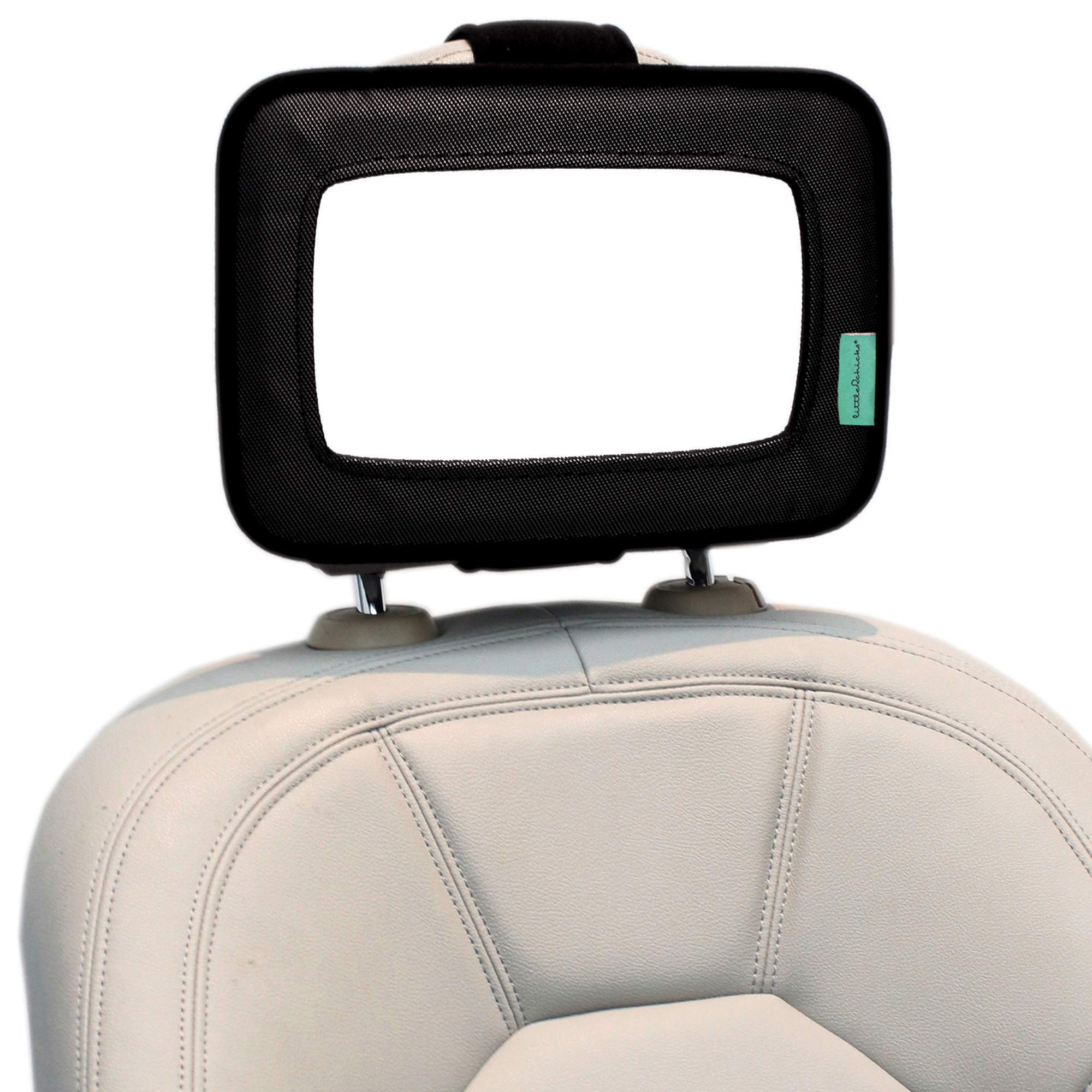 Little Chicks - Espejo de seguridad para bebé orientado hacia atrás - Espejo de coche para bebés y niños pequeños con vista amplia clara, espejo esencial para asiento de coche para seguridad y