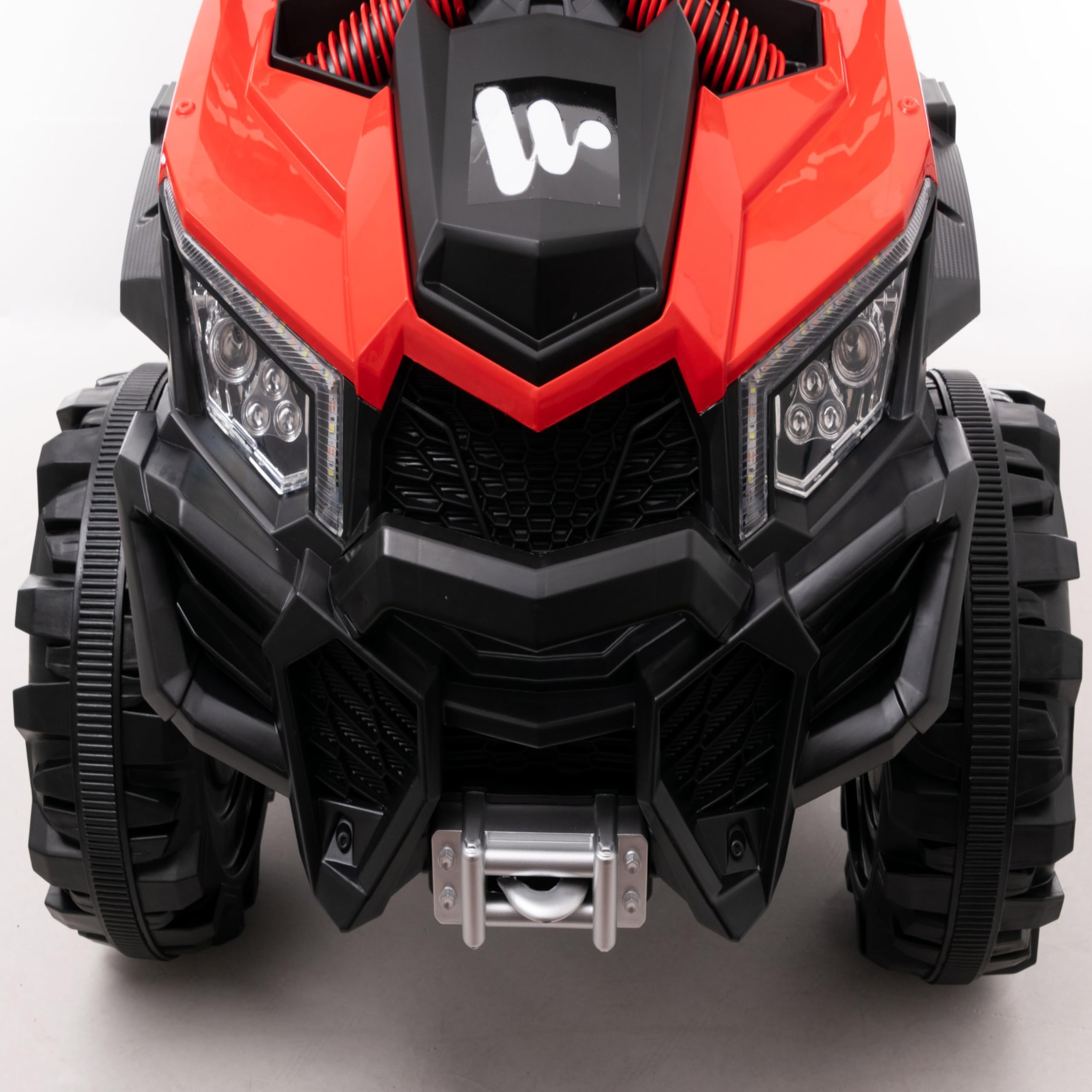 WITIT Auto Automobile ELETTRICA Radiocomandata ATV off-Road per Bambino Bambina Bambini XSD-1265 12V 4,5Ah Blu o Rossa 2 Motori, Bluetooth, USB, LED, Telecomando, carico Max 30 kg (Rosso)