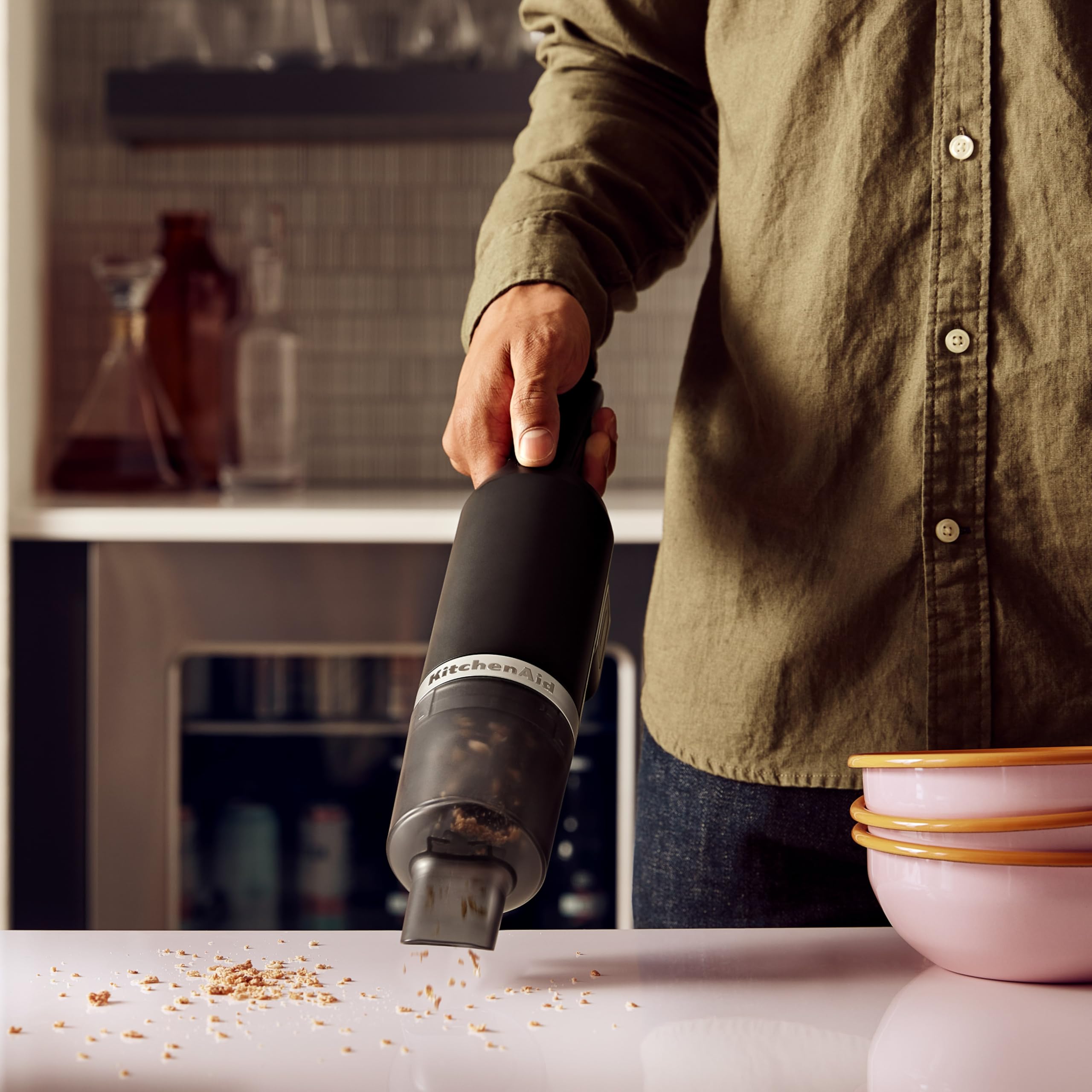 KitchenAid Handstaubsauger kabellos - Go Cordless - Saugdüse und 2-in-1 Zubehör - Leicht - 20 Minuten Nutzungsdauer pro Ladung - Ohne Akku - Schwarz