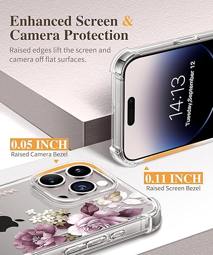 Miniatura 5 de GVIEWIN Funda para iPhone 15, 3 en 1 con protector de pantalla y protector de lente de cámara, transparente, suave, a prueba de golpes, ajuste
