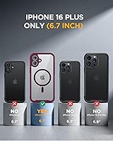 Vista 841 de Miracase Funda magnética para iPhone 14 de 6.1 pulgadas, protector de pantalla de vidrio templado integrado + protector de lente, compatible