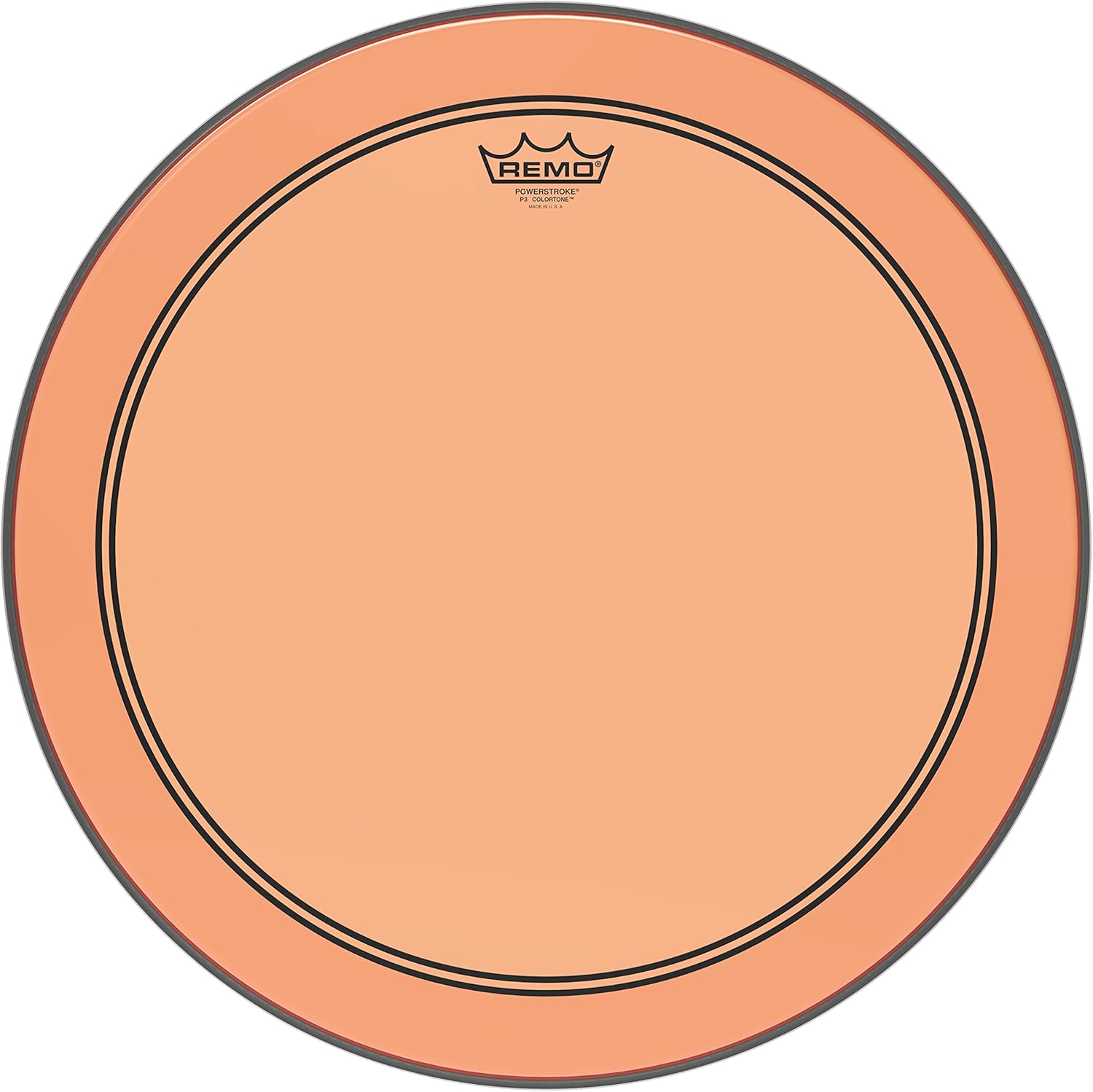 Remo Powerstroke P3 Colortone Orange Bass Drumhead, 18"