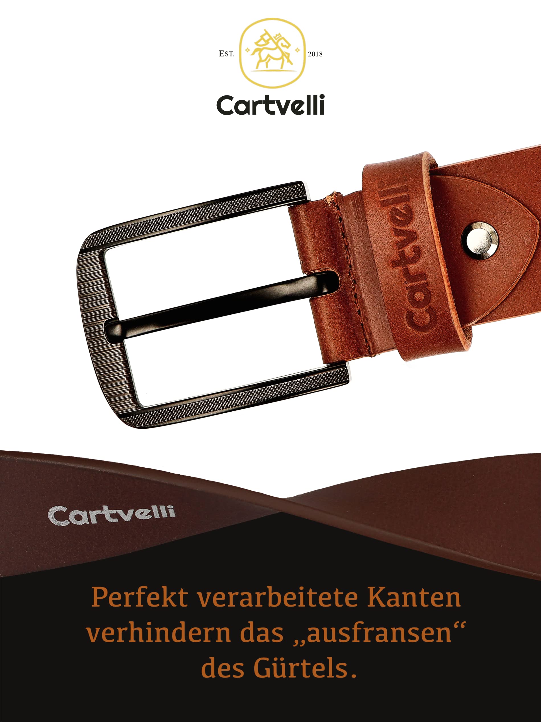 Echt Ledergürtel Herren Schwarz 40mm Made in Germany - Geschenkbox - Herrengürtel Schnalle Matt-Schwarz