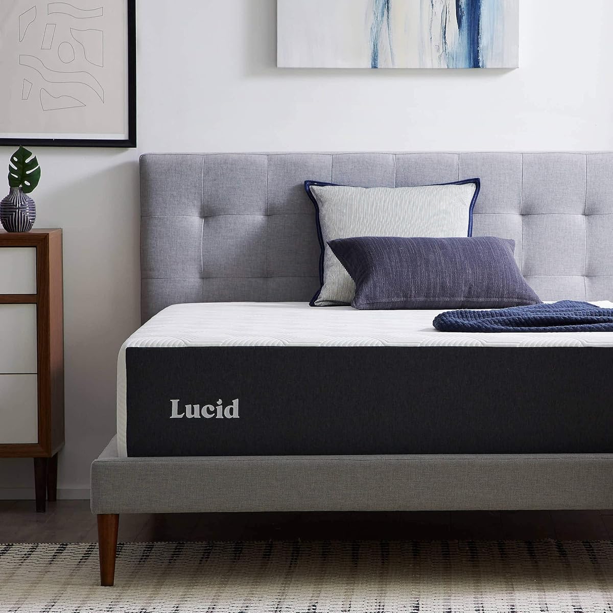 Lucid 14 Inch Memory Foam Mattress - Medium Firm Feel - Infused with Refreshing Bamboo Charcoal and Cooling Gel - Bed in a Box - Temperature Regulating - Pressure Relief - Breathable - Twin XL Size