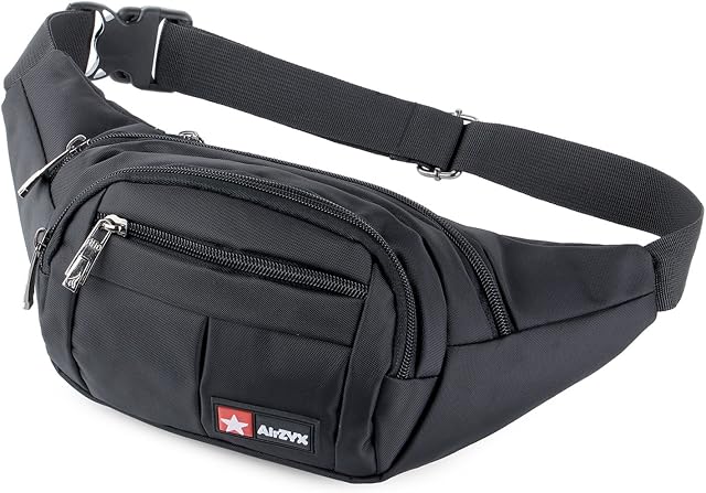 Bumbags and Fanny Packs for Running Hiking Waist Bag Outdoor Sport Hiking Waistpack for Men Women (Black)