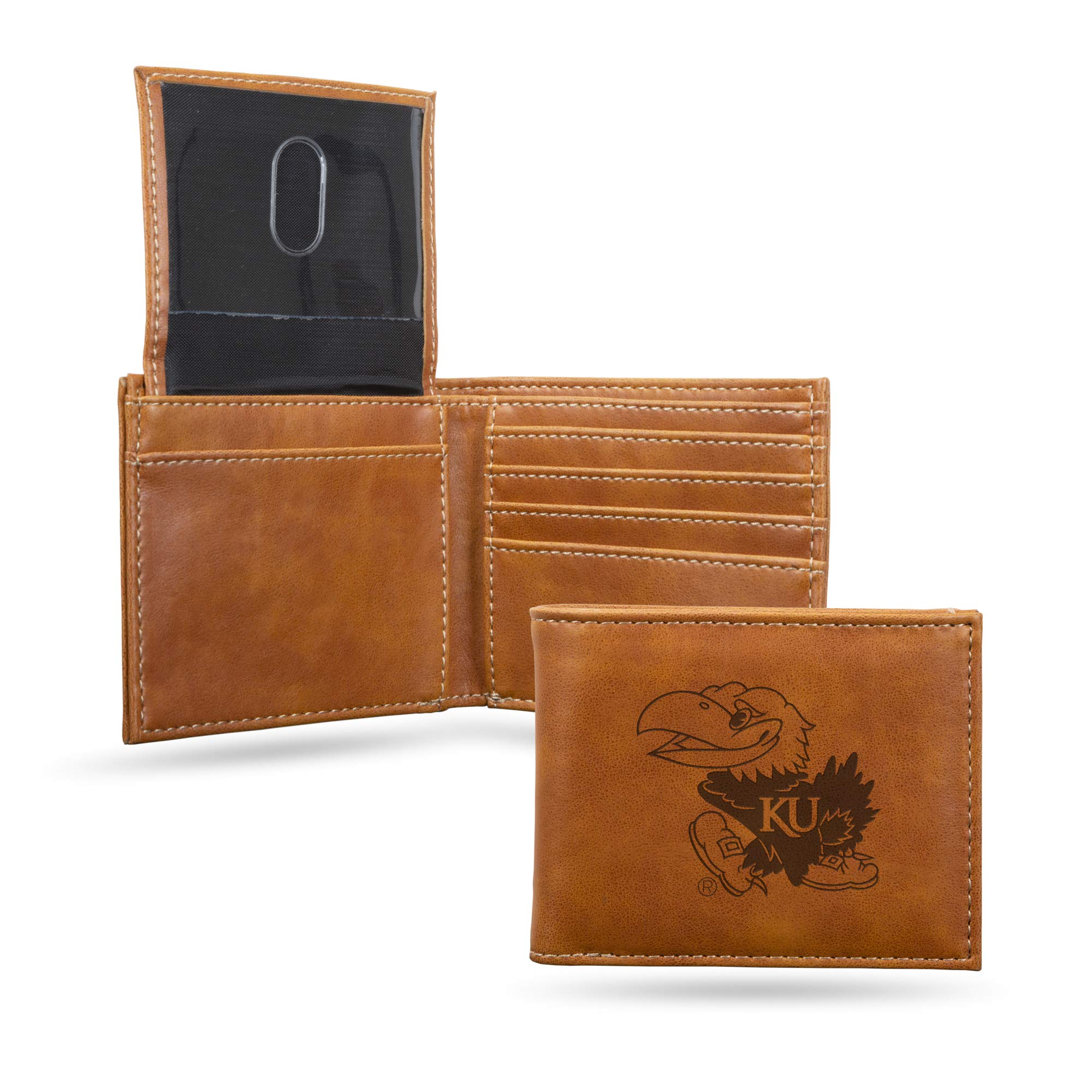 NCAA Rico Industries Laser Engraved Billfold Wallet Laser Engraved Bill-fold Wallet - Slim Design - Great Gift
