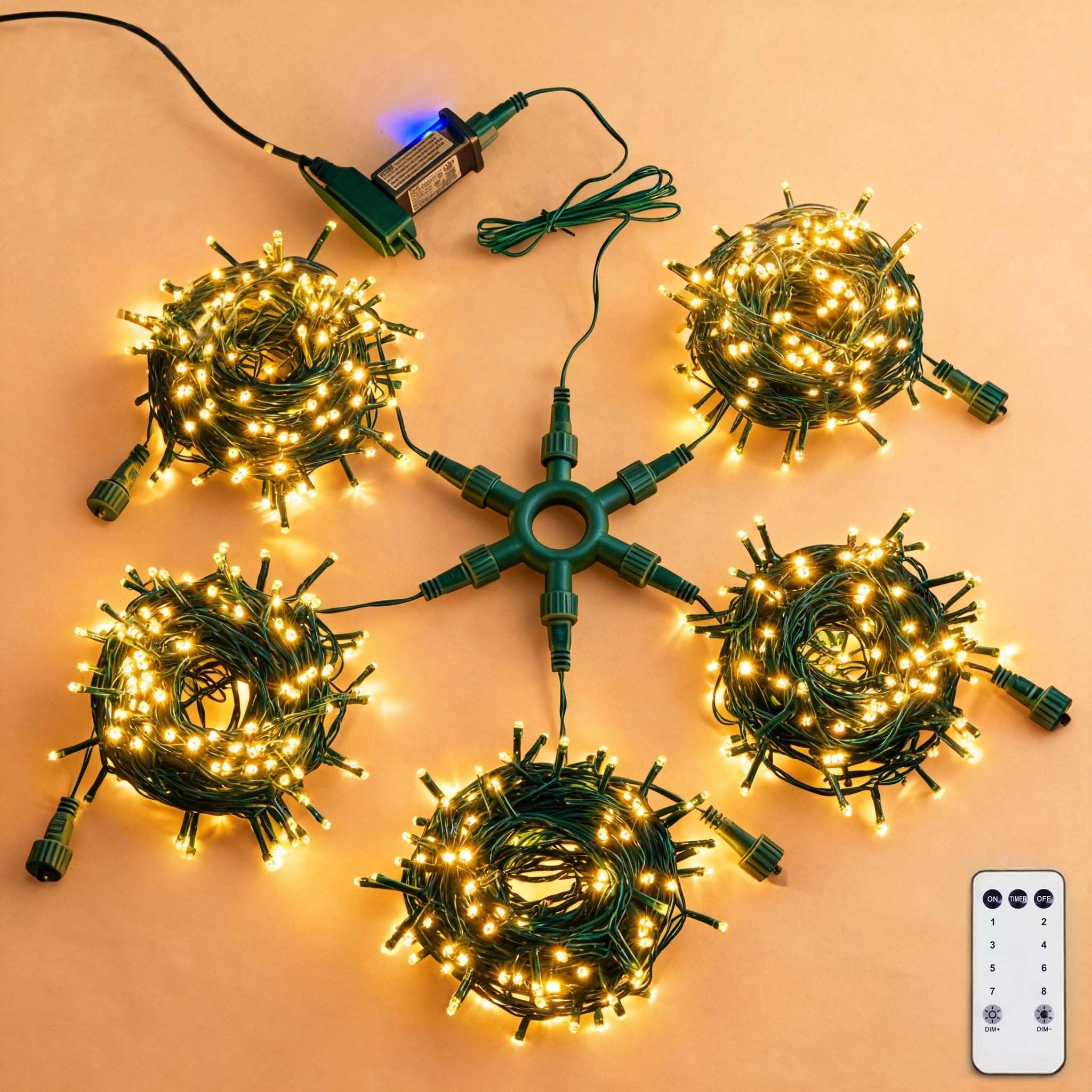 LIGHTSHARE 750LED 245FT Star String Lights Warm White, 8 Modes 30V Plug in Fairy Lights with Remote Control for Home Garden Yard Christmas Wedding Holiday Party Thanksgiving Festival Decoration