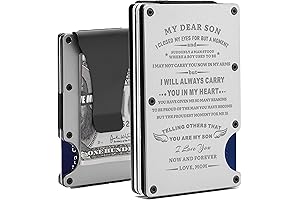 Personalized Engraved Mens Wallet from Mom | Unique Son Gift