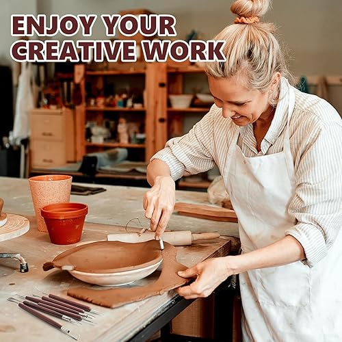 Miniatura 2 de Herramientas de arcilla para esculpir, kit de herramientas de tallado de polímero de doble cara, juego de herramientas de cerámica de madera para