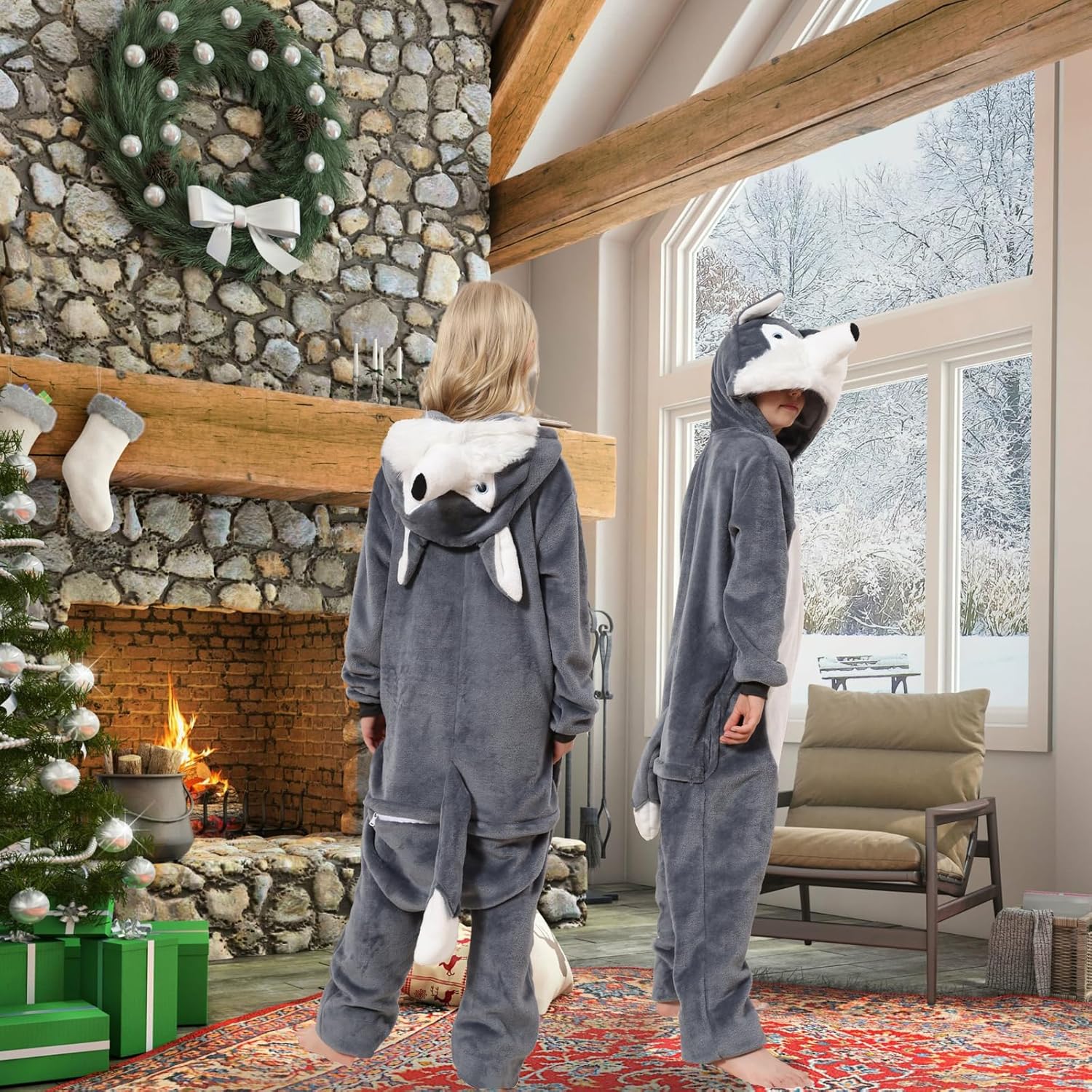 Animal Onesie Pajamas for Kids Christmas Onesie Cute One Piece Pajamas Sleepwear Gift for Boys Girls - Image 2